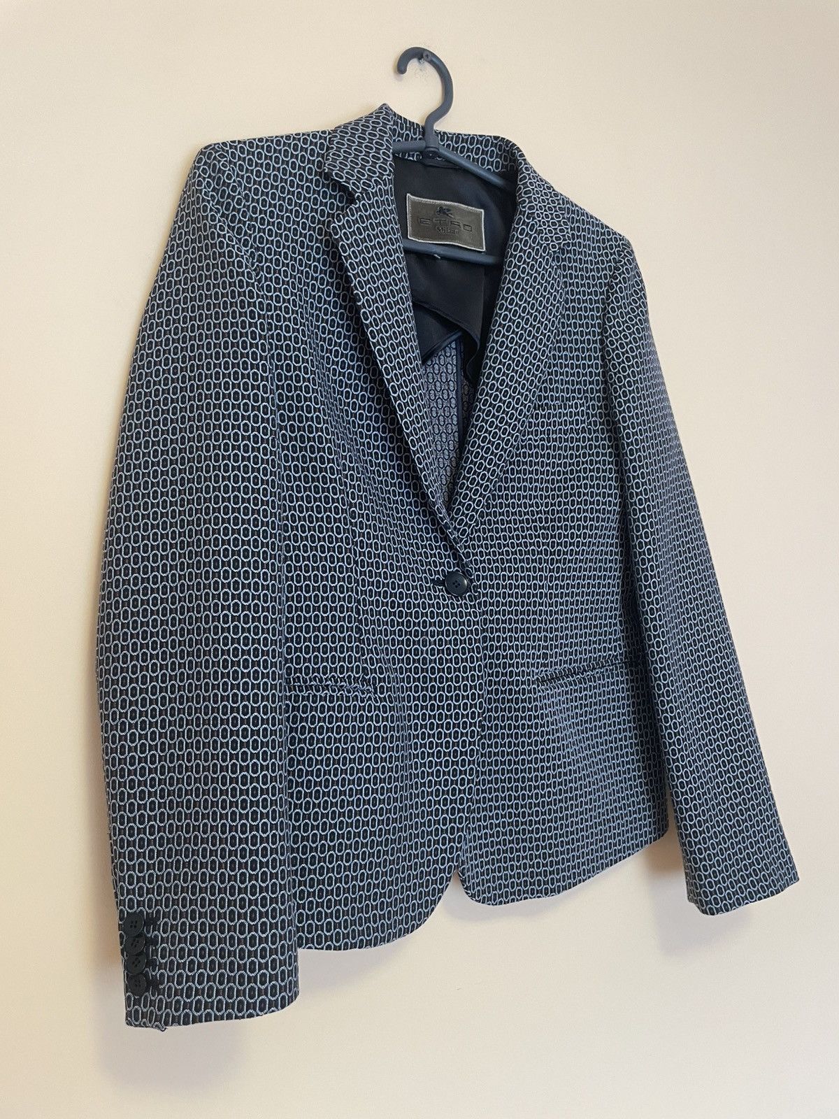 Etro Etro Milano One Button Women Pattern Wool Blazer Size M / US 6-8 / IT 42-44 - 2 Thumbnail