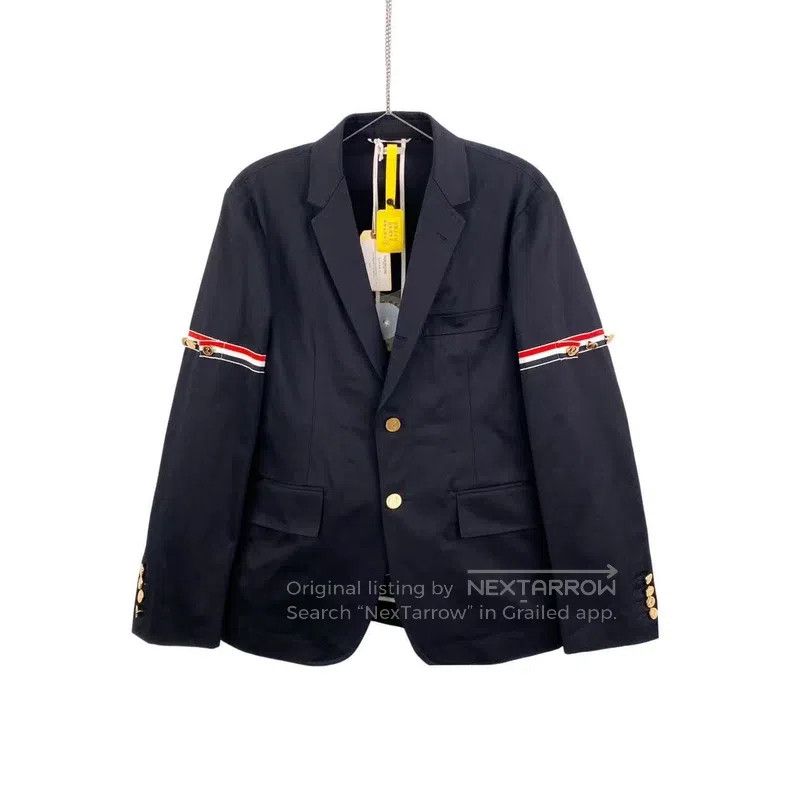 Thom Browne size 1 Double-sleeve gold button jacket
