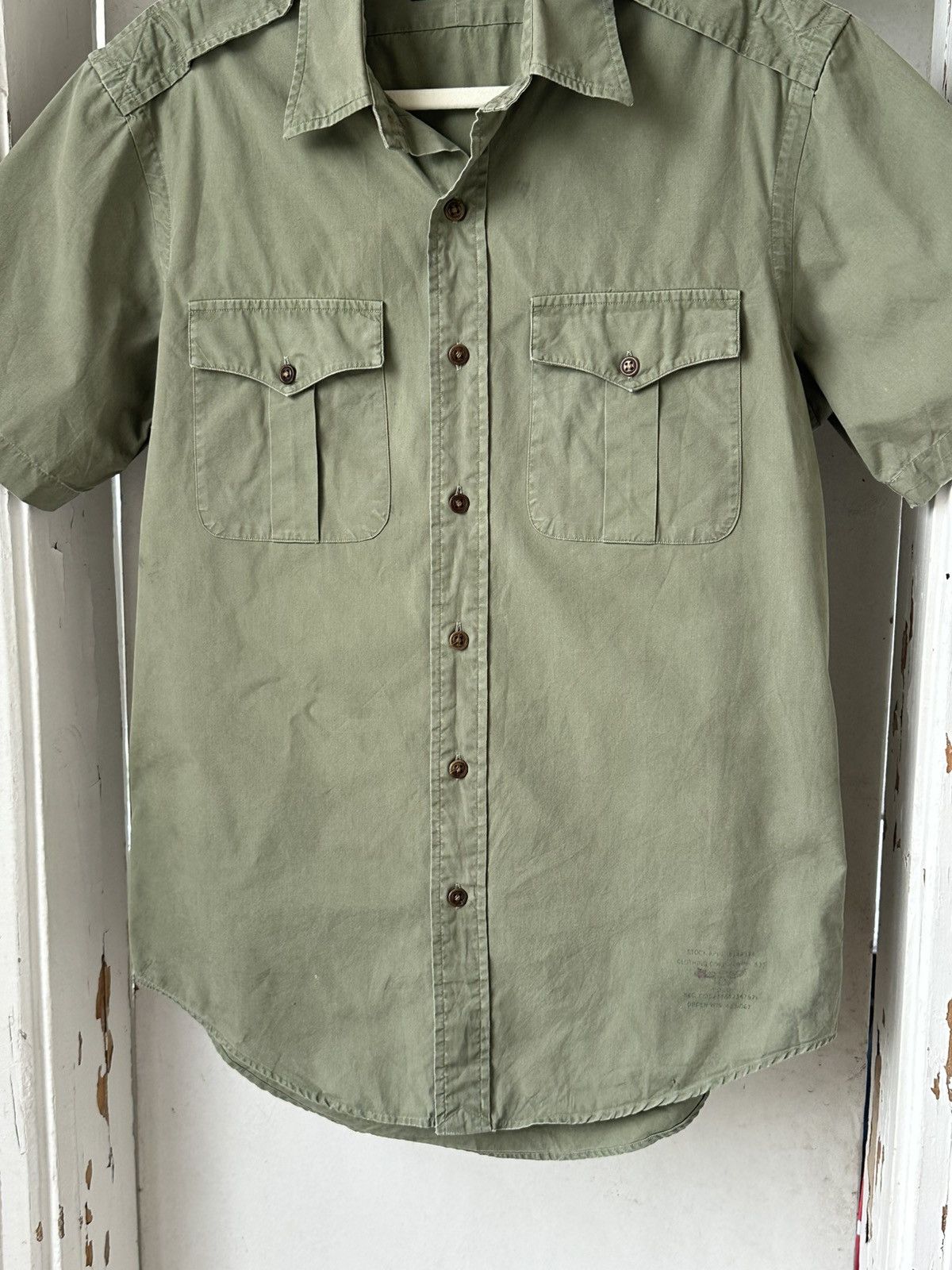 Ralph Lauren Vintage Ralph Lauren Military Khaki Shirt Size US M / EU 48-50 / 2 - 4 Thumbnail