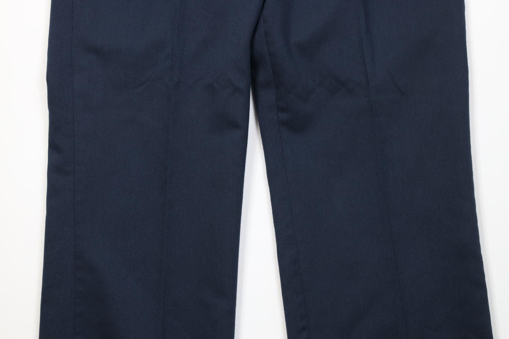 Vintage Vintage 70s Streetwear Wide Leg Chino Pants Navy Blue USA Size US 36 / EU 52 - 3 Thumbnail