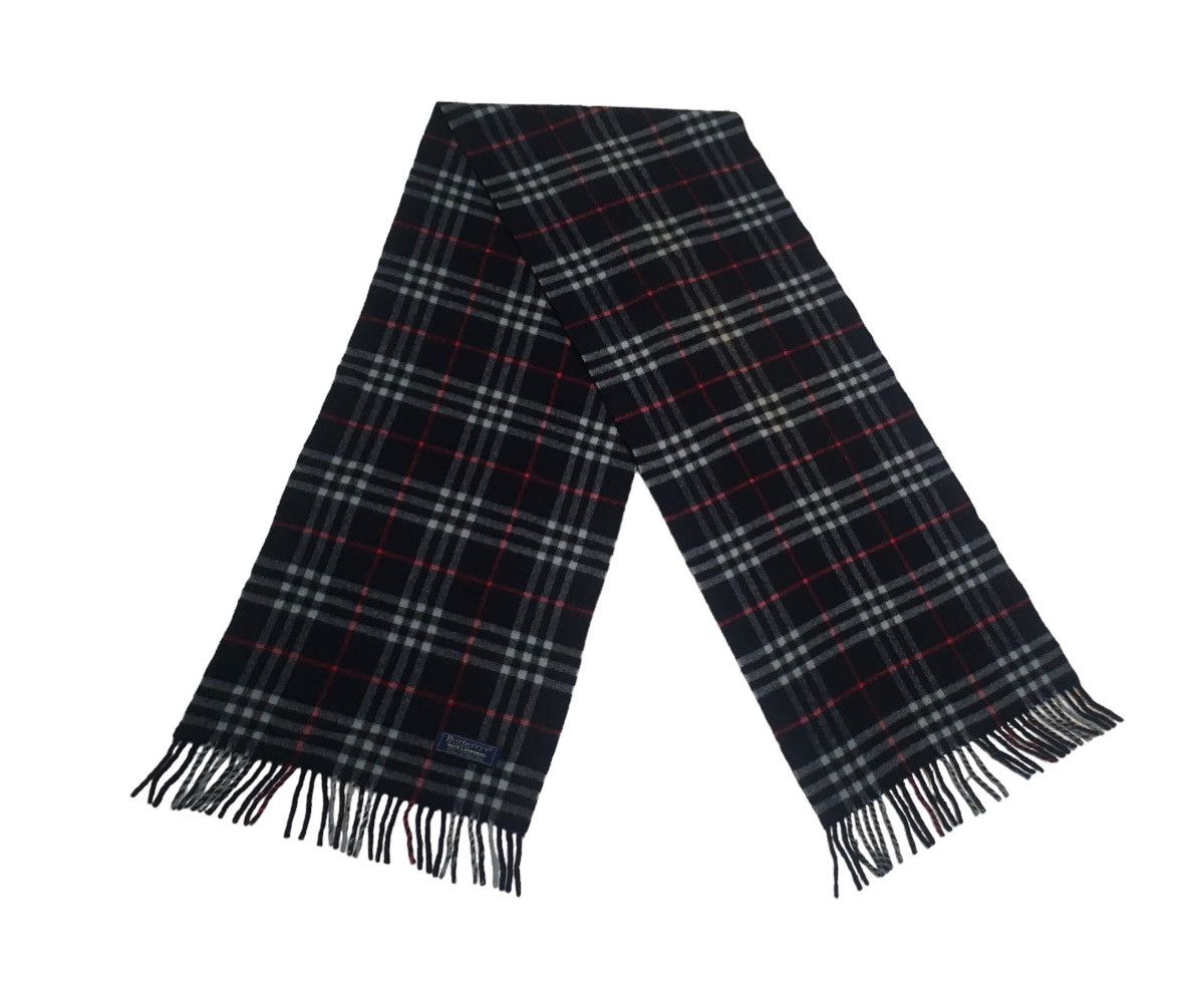 Burberry × Designer × Vintage Rare Design Vintage Brand Burberry's Lamb Wool Scarves 1990s Size ONE SIZE - 1 Thumbnail