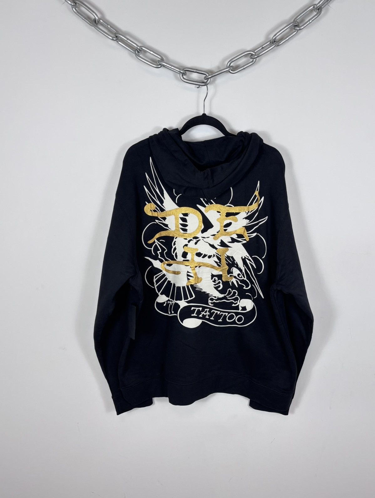 Ed Hardy Ed Hardy NWT Men’s Y2K Big Skull Tattoo Logo Black Hoodie Size US XXL / EU 58 / 5 - 2 Thumbnail