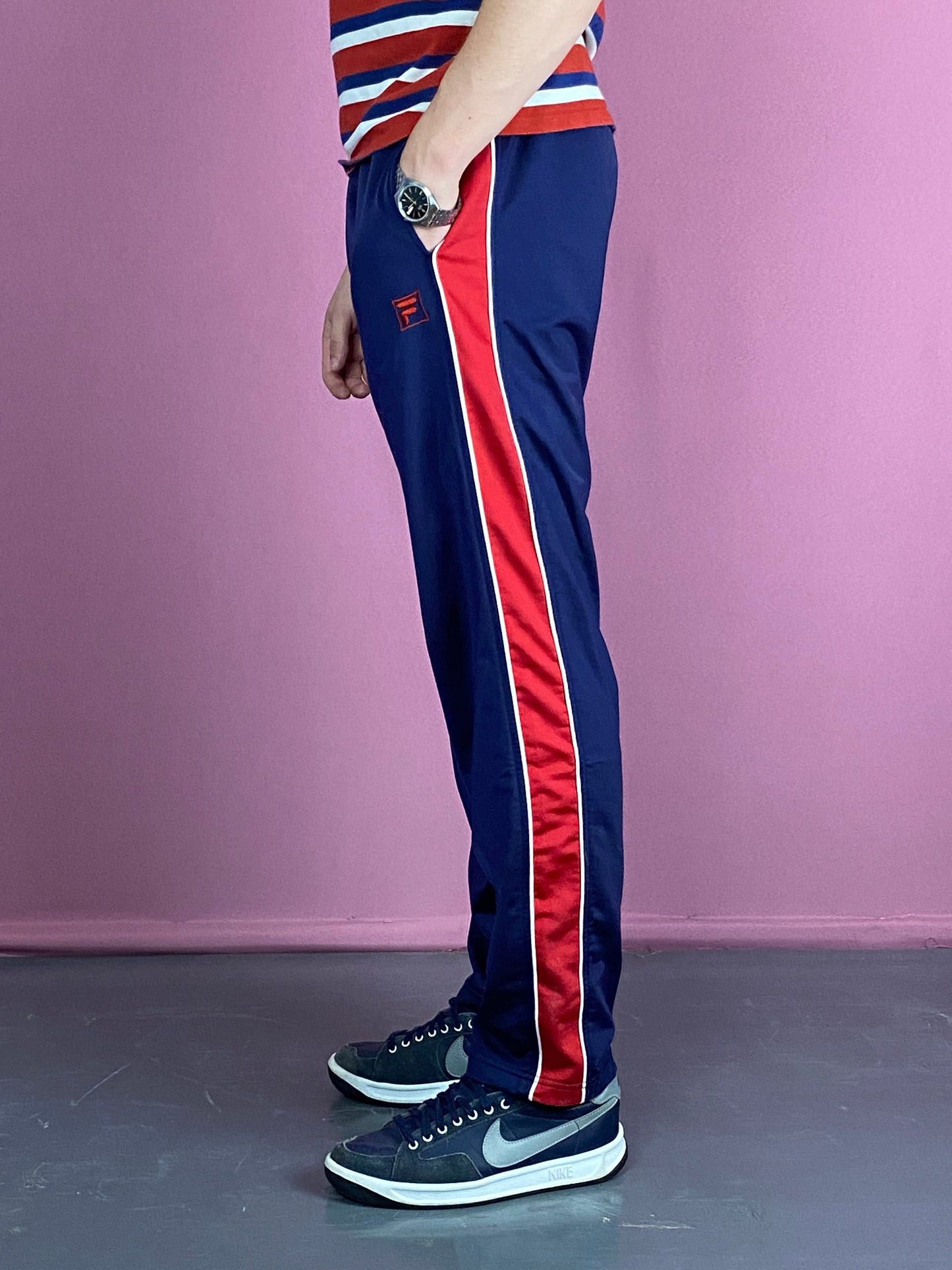 Fila × Vintage 90s Fila Vintage Men's Track Pants - M Size US 38 / EU 54 - 2 Thumbnail