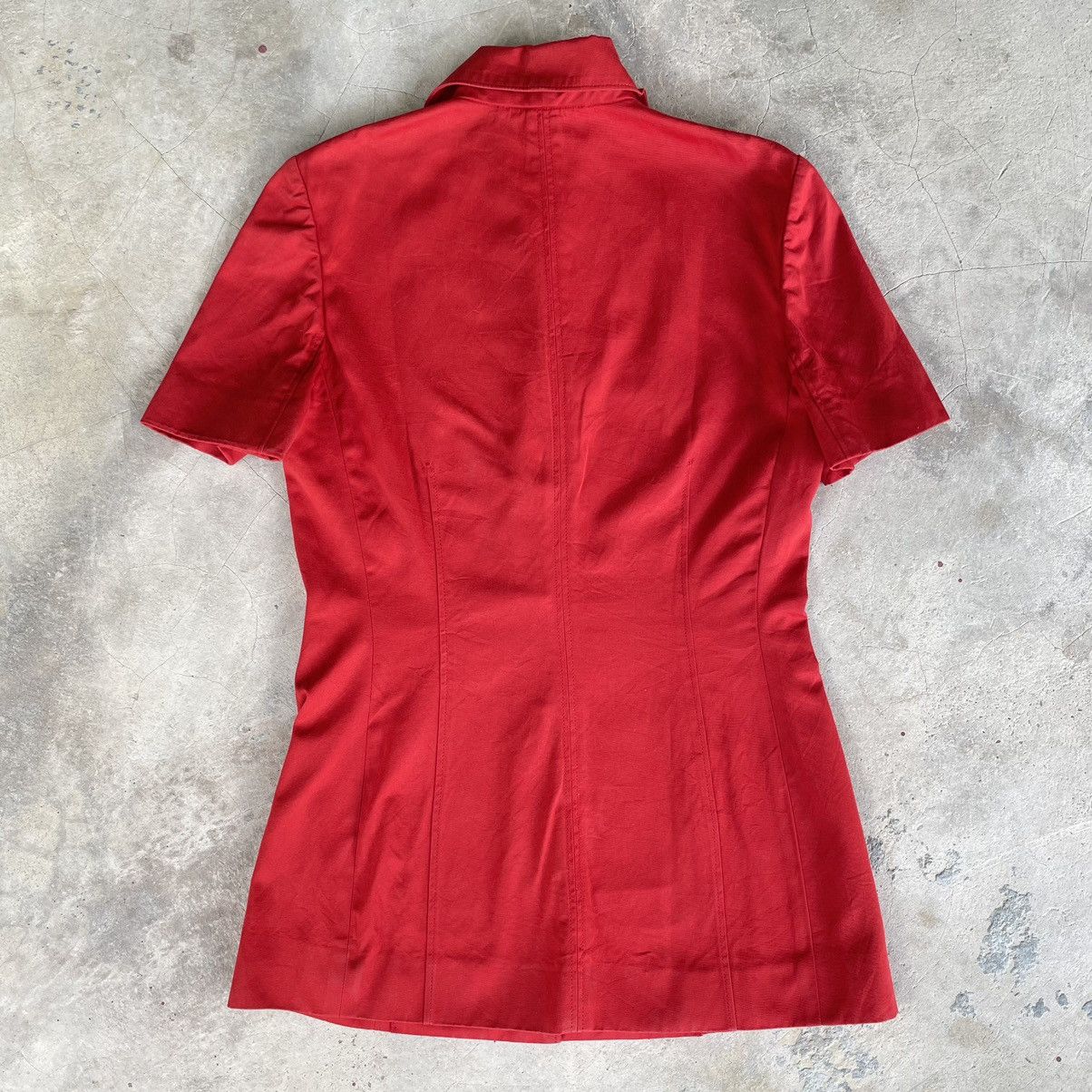 Givenchy Vintage Givenchy Boutiques Red Short Sleeve Women Blazer Size US S / EU 44-46 / 1 - 18 Thumbnail