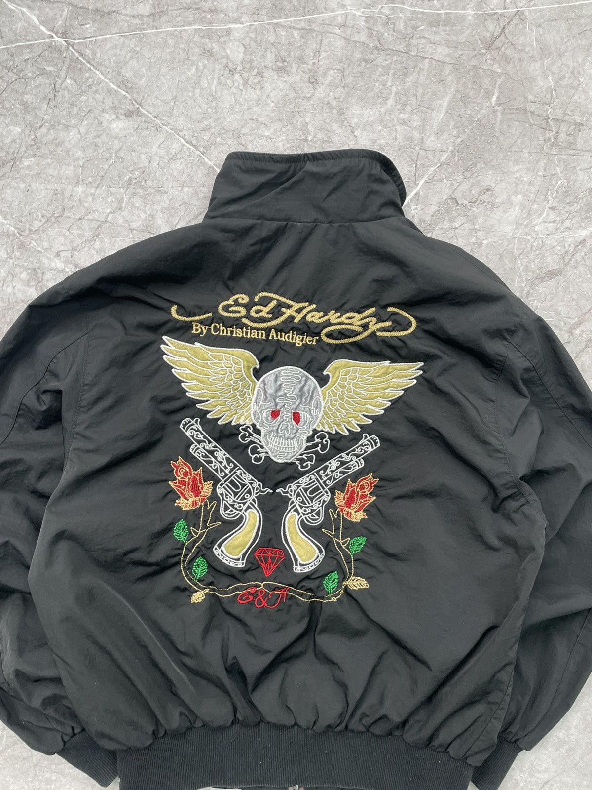 Ed Hardy × Vintage Vintage Edhardy avant garde punk bomber jacket MA1 y2k Size US M / EU 48-50 / 2 - 4 Thumbnail