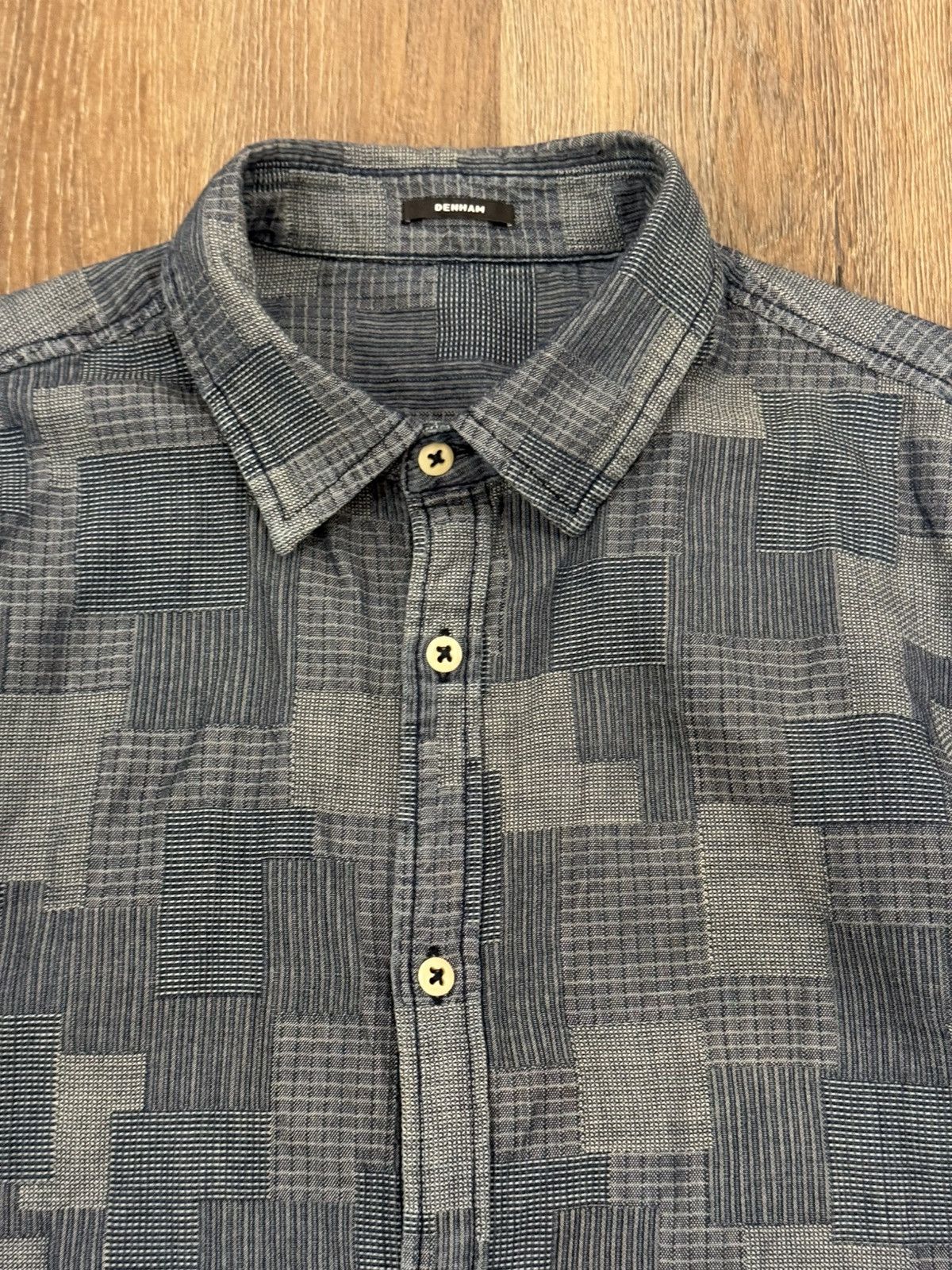 DENHAM DENHAM denim patchwork shirt Size US L / EU 52-54 / 3 - 6 Thumbnail