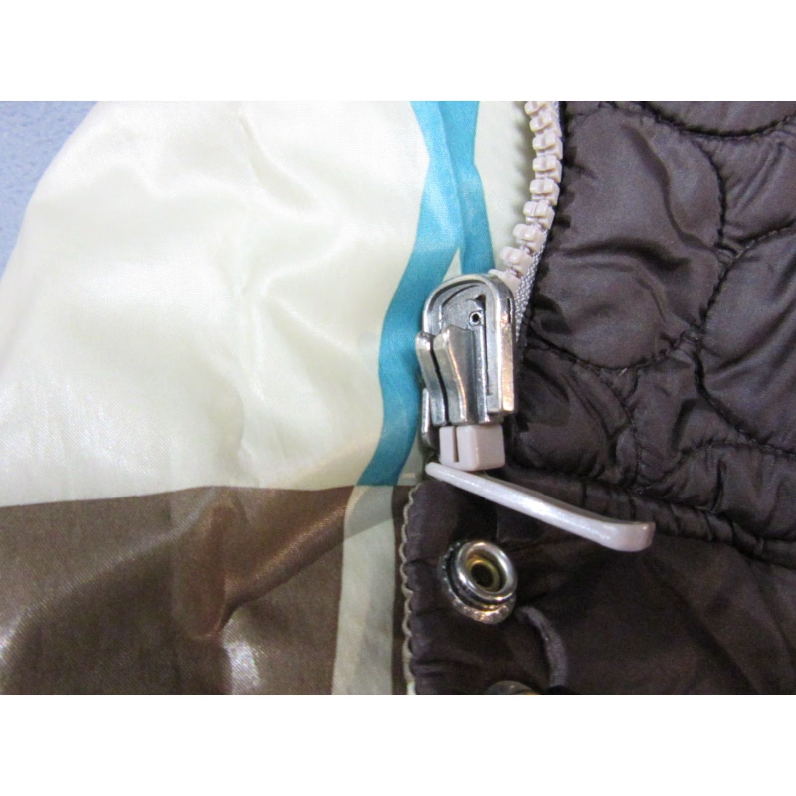 Diesel Diesel Jacket Womens Small Brown Geometric Reversible Puffer Removable Sleeves Zip Size S / US 4 / IT 40 - 7 Thumbnail