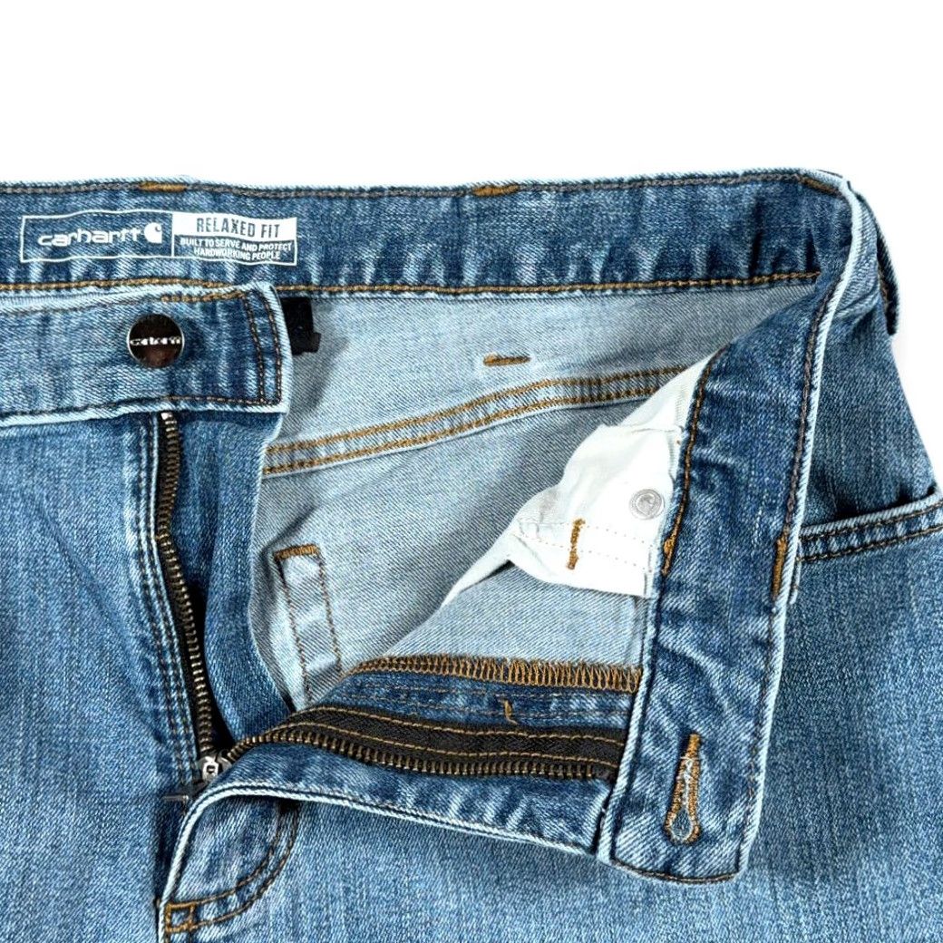 Carhartt Carhartt Jeans Mens 34x30 Blue Denim Rugged Flex Relaxed Fit Workwear BD2804 Size US 34 / EU 50 - 4 Thumbnail