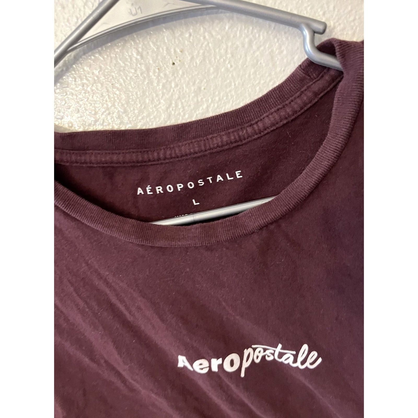 Aeropostale Aeropostale Graphic Tee Mens T-Shirt Size Large Burgundy Logo Short Sleeve T-Shirt Mens Size US L / EU 52-54 / 3 - 3 Thumbnail