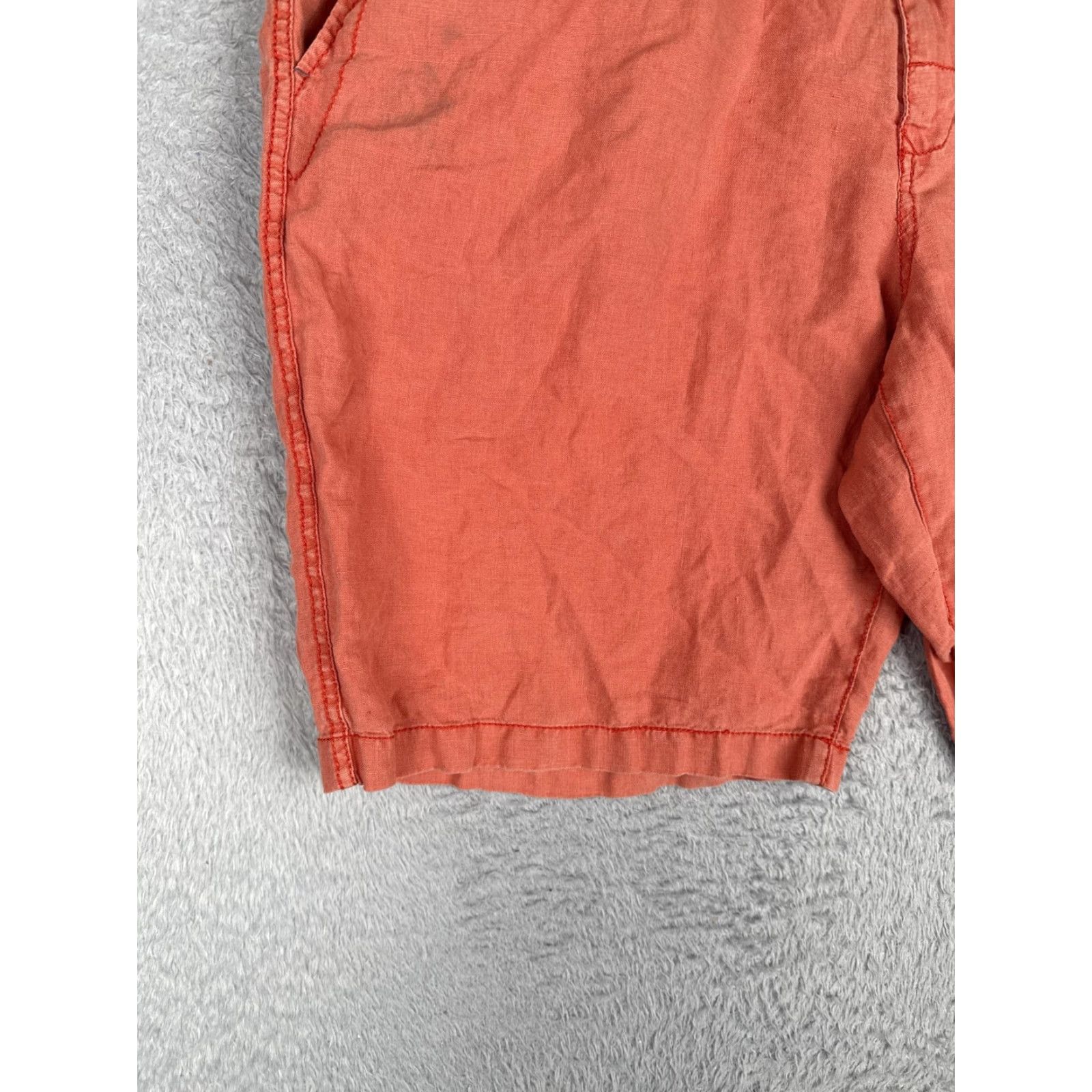 Tommy Bahama Tommy Bahama Shorts Mens 42 Relaxed Chino Flat Front Linen 11" Casual Beach Orange - Mens, 42, Linen, Flat Front, Pockets, Zip Fly Size US 42 / EU 58 - 3 Thumbnail