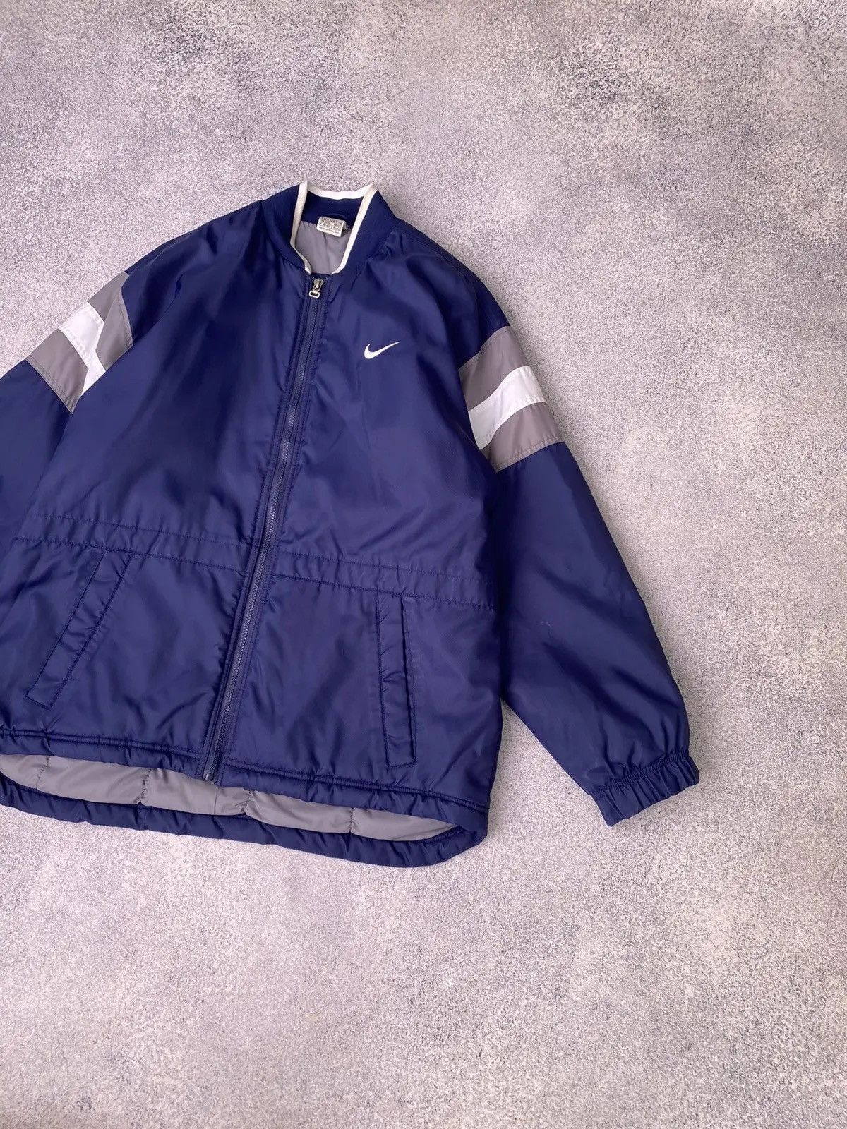 Nike × Vintage Vintage Nike Big Logo Navy 90s style Jacket Size US M / EU 48-50 / 2 - 5 Thumbnail