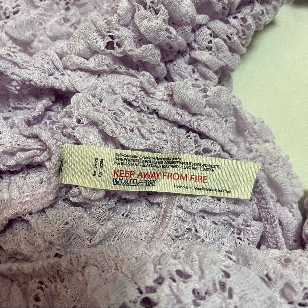 Free People NWT New $68 Free People Day & Night Lace Lilac Bodysuit Siz Size XS / US 0-2 / IT 36-38 - 7 Thumbnail