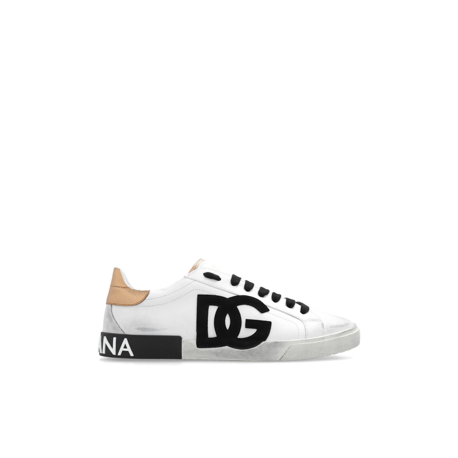 DOLCE&GABBANA DG Portofino White Leather Sneakers New & Auth