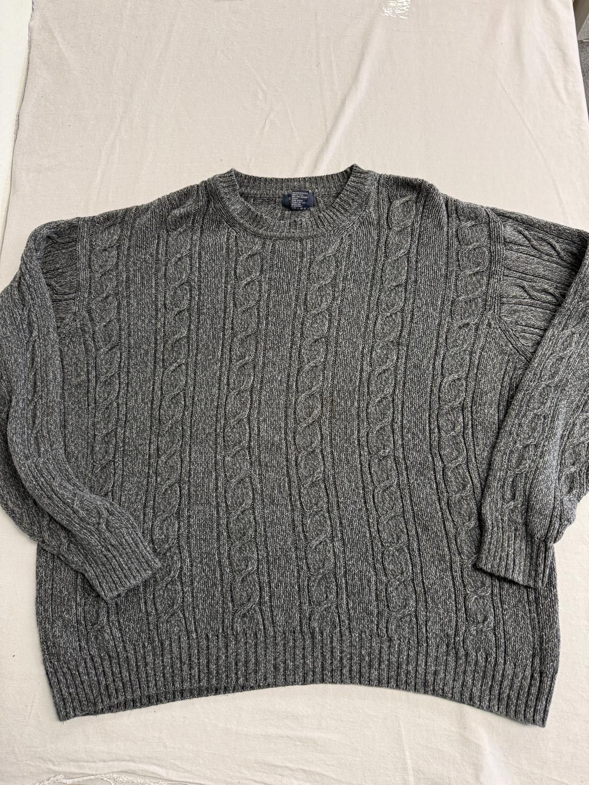 Dockers Dockers Mens Heavy Cable Knit Sweater Grey XXL Size US XXL / EU 58 / 5 - 1 Thumbnail