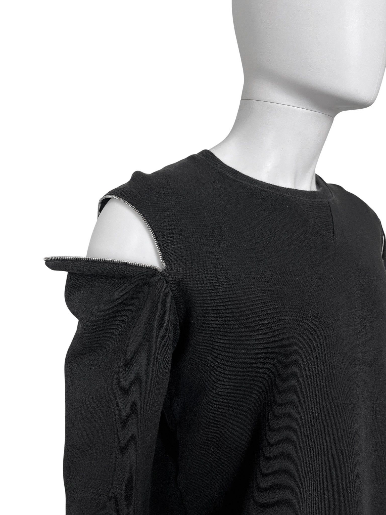 Saint Laurent Paris by Hedi Slimane F/W 2015 Black Zipped Crewneck Hoodie Size US L / EU 52-54 / 3 - 6 Thumbnail