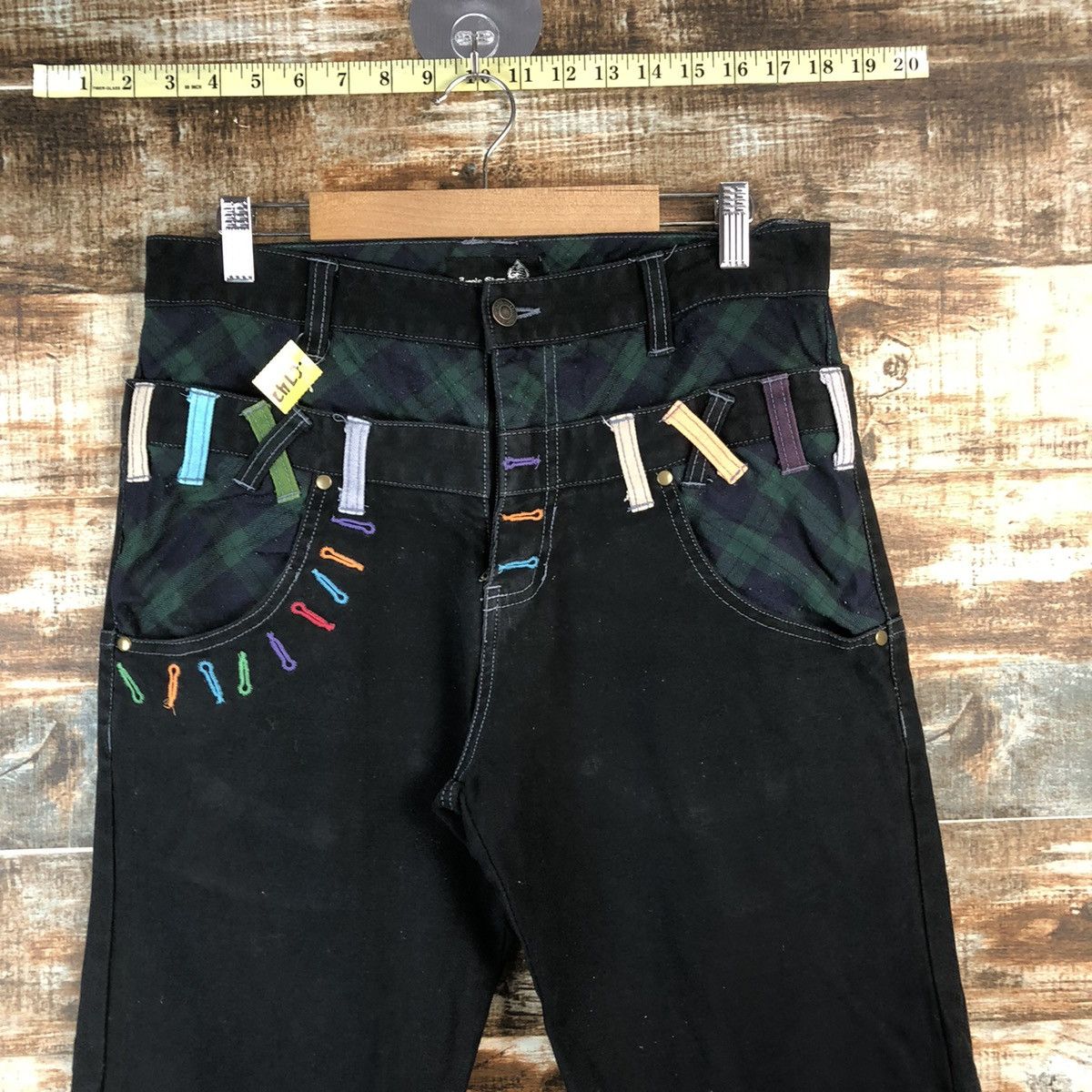 Japanese Brand DL Jungle Strom double waist rapper hip hop Pants #C742 Size US 30 / EU 46 - 4 Thumbnail