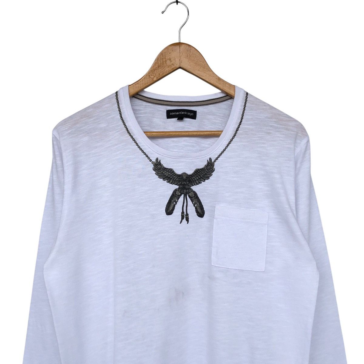 Tornado Mart 2000s japanese SEMANTIC DESIGN feather neclace tshirt Size US L / EU 52-54 / 3 - 2 Thumbnail