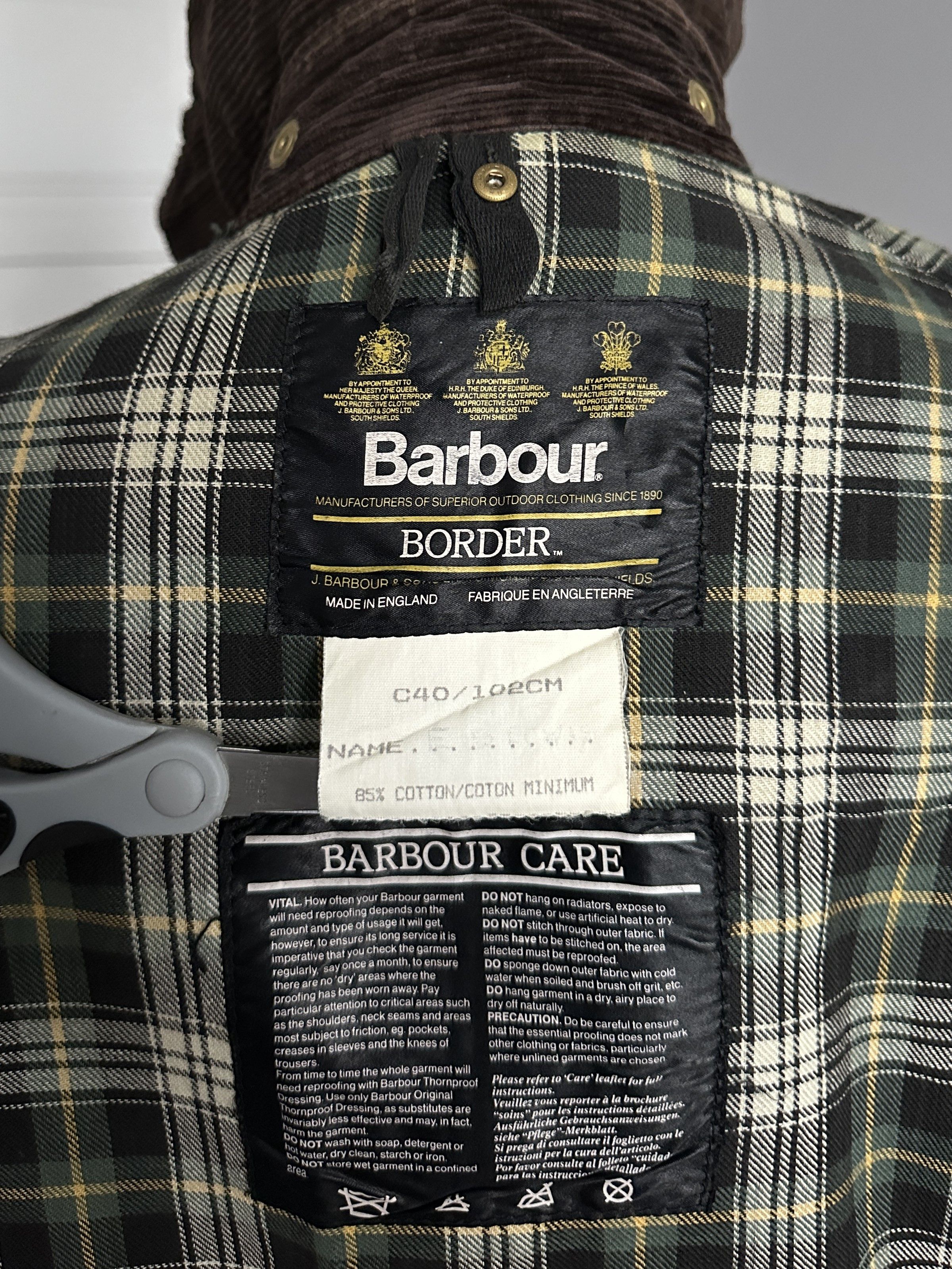 Barbour Vintage BARBOUR A200 Border Wax Jacket C40/102CM England Size US L / EU 52-54 / 3 - 17 Thumbnail