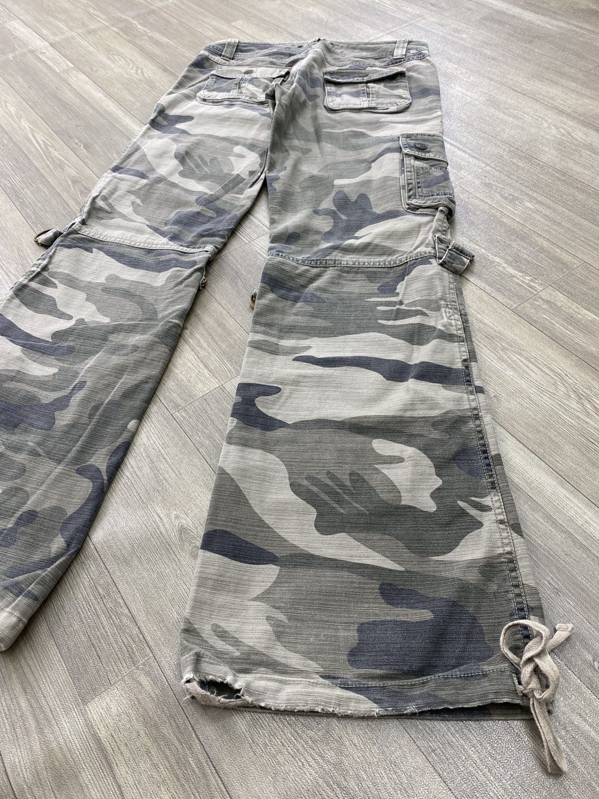Hysteric Glamour Vintage Rote Rose Bondage Camo Military Lgb Flared Pants Y2K Size US 29 - 15 Thumbnail