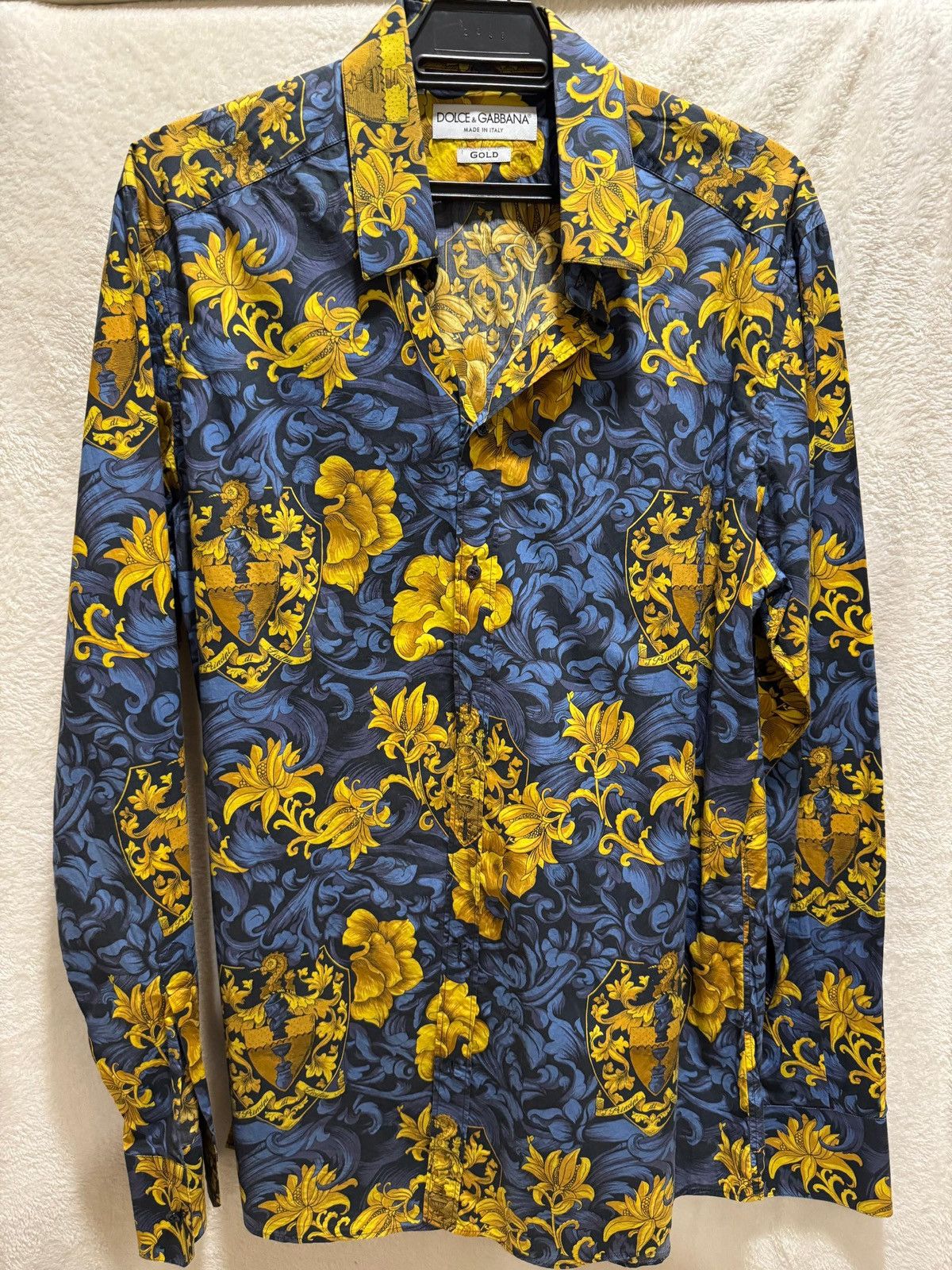 Dolce & Gabbana Dolce & Gabbana Gold long sleeve shirt Size US S / EU 44-46 / 1 - 1 Thumbnail
