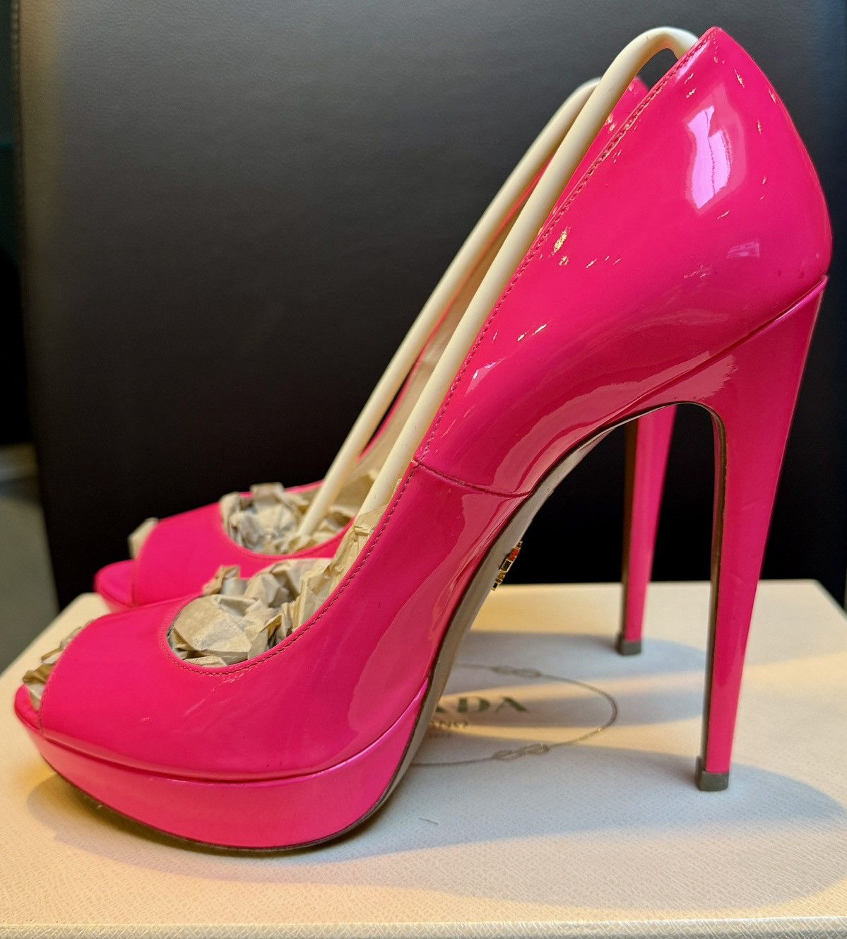 Prada Prada Pink Patent Leather High Heel Pumps 39.5 EU / 9.5 US Size US 9.5 / IT 39.5 - 6 Thumbnail