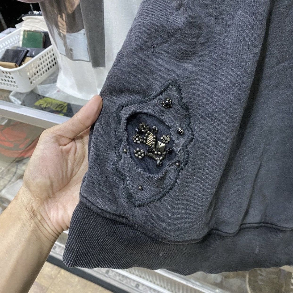 Diesel Diesel "Dress and Impress" Distressed Bijou Sweatshirt Dress Size L / US 10 / IT 46 - 5 Thumbnail