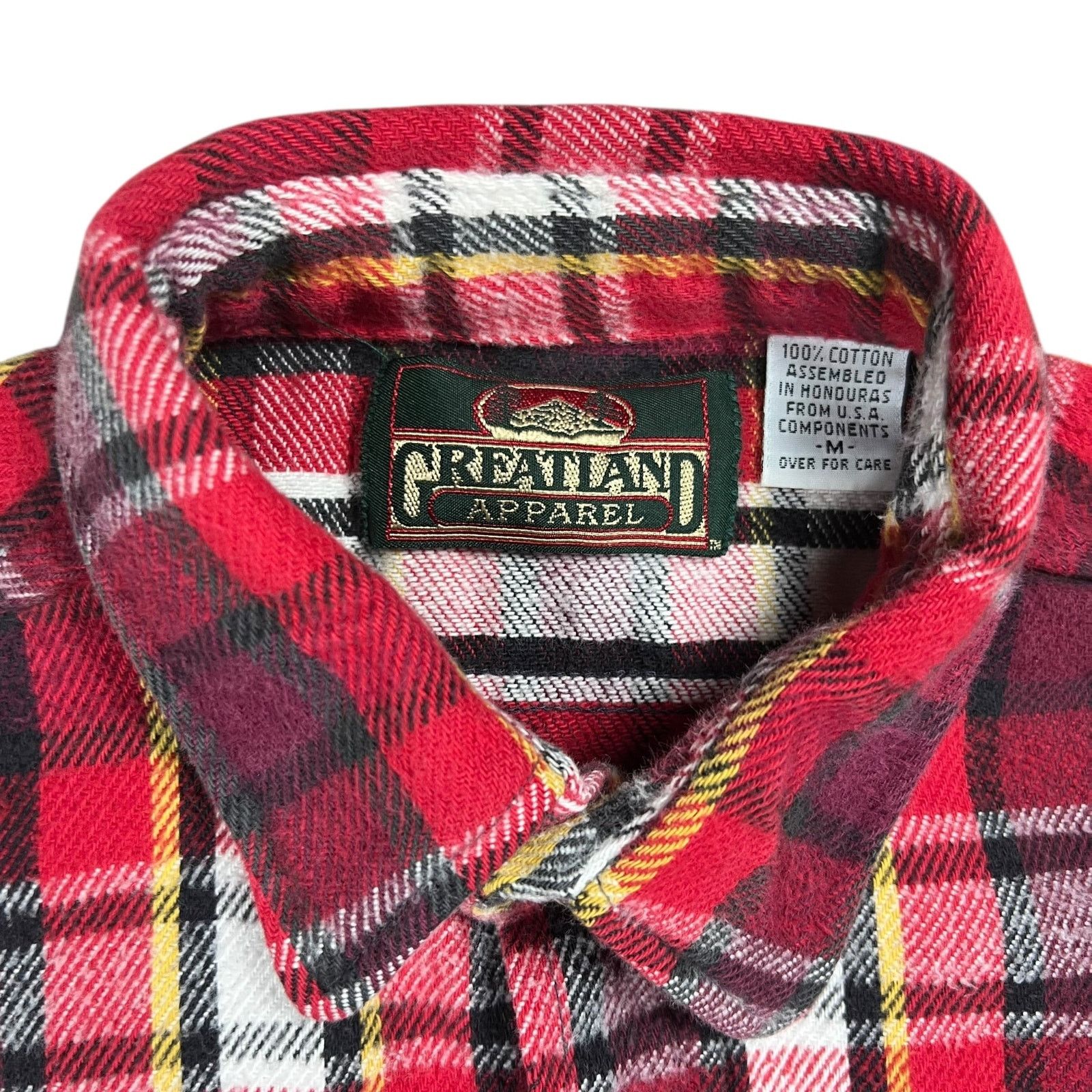 Greatland Apparel × Vintage Vintage 90s Greatland Apparel 100% cotton flannel button up Size US M / EU 48-50 / 2 - 5 Thumbnail