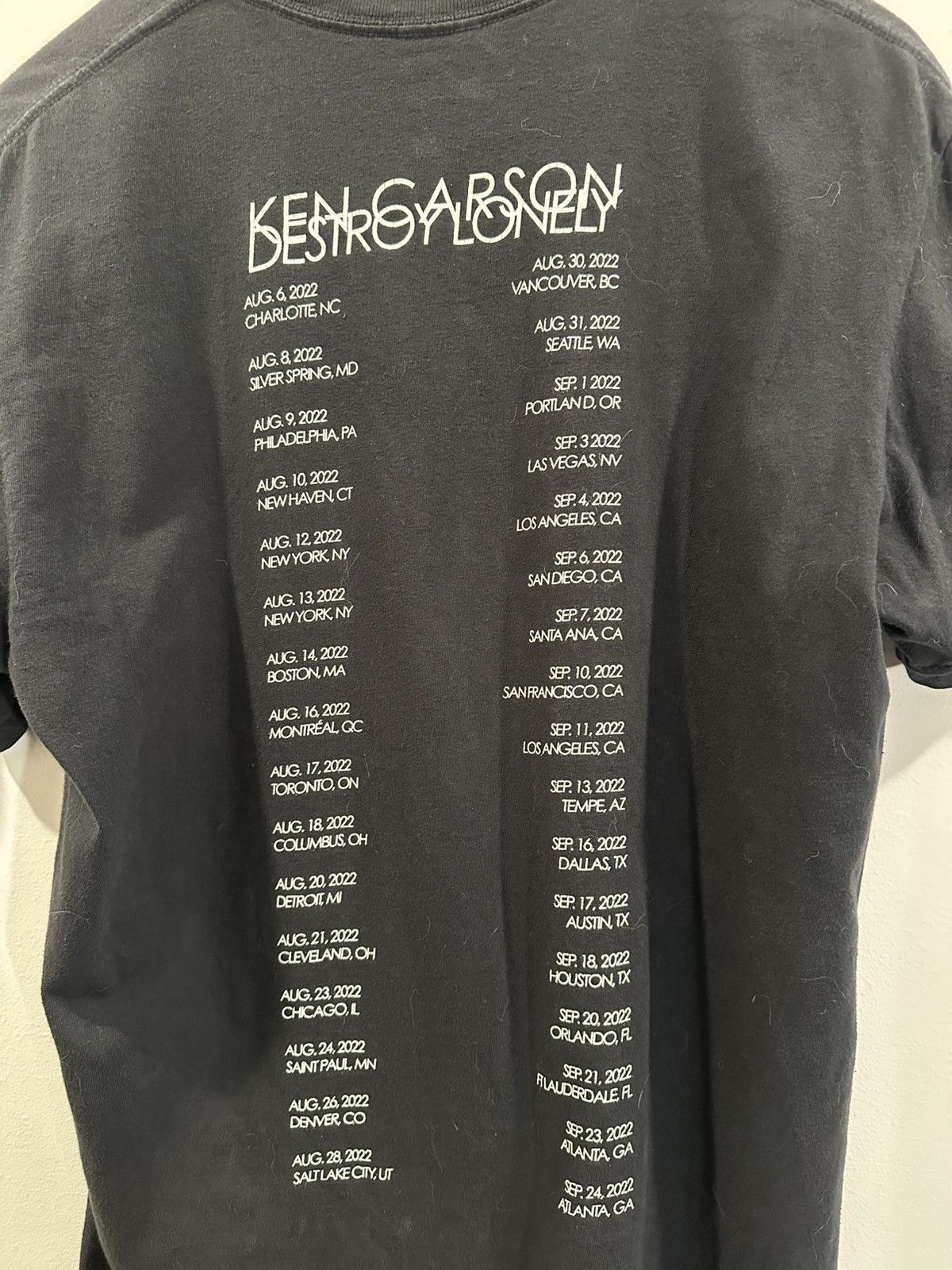 Ken Carson Ken Carson Destroy Lonely USA Tour Shirt Size US M / EU 48-50 / 2 - 4 Thumbnail