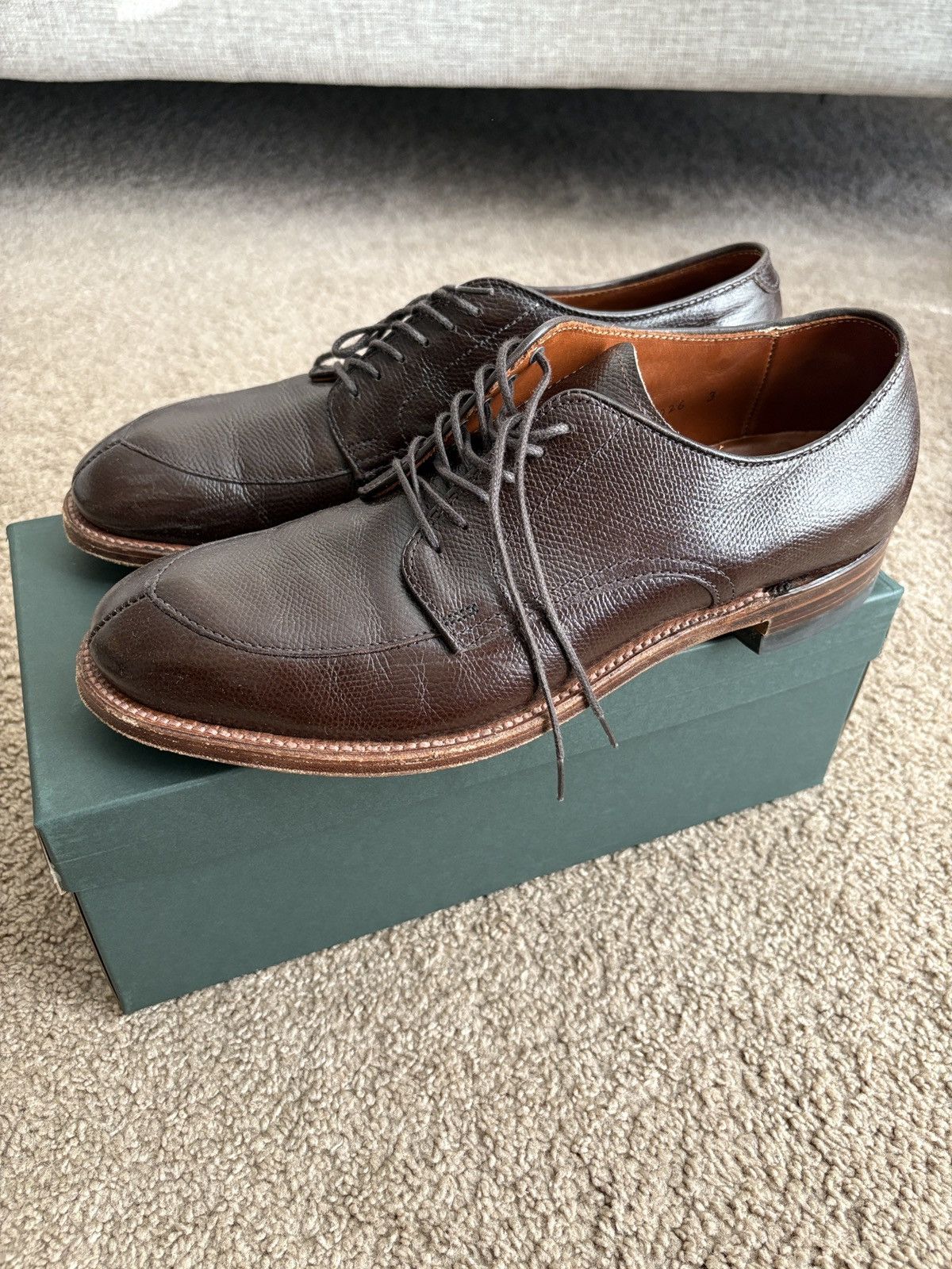 Alden Alden 9B Brown Hatch Grain Modified Last derbies Size US 9 / EU 42 - 2 Thumbnail