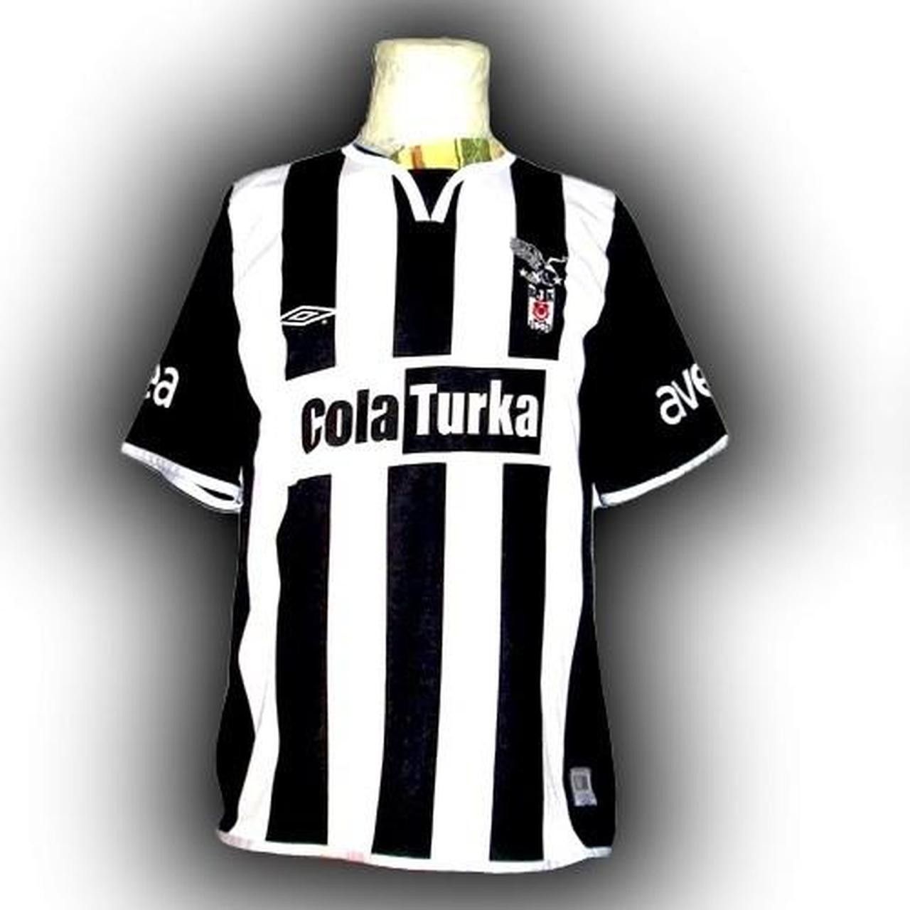 Umbro BJK Besiktas Turkey 2006 2007 Second Home shirt jersey Size US L / EU 52-54 / 3 - 1 Thumbnail