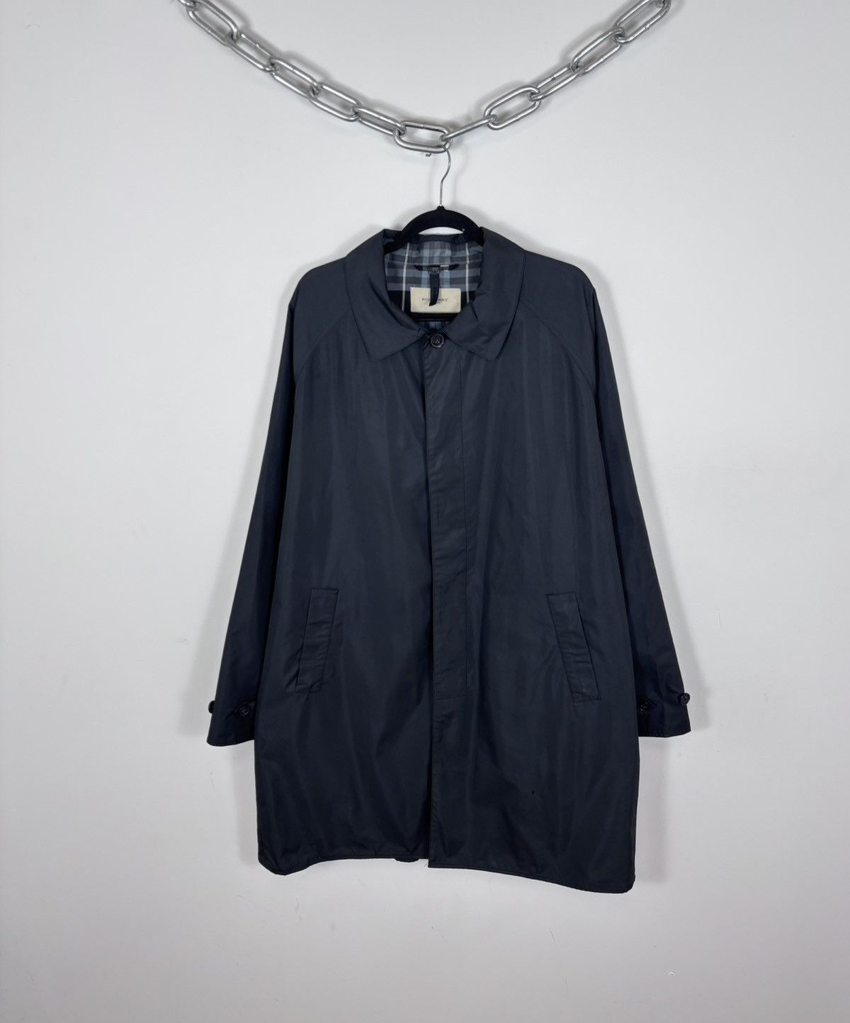 Burberry Burberry London Men’s Black Trench Coat Nova Check Lined Size US XL / EU 56 / 4 - 1 Thumbnail