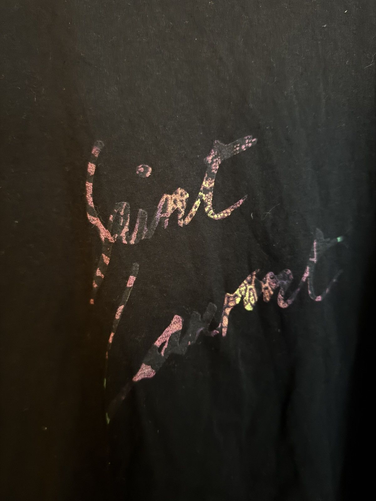 Saint Laurent Paris Saint Laurent Signature Logo T-Shirt Leopard Animal Print Size US S / EU 44-46 / 1 - 3 Thumbnail