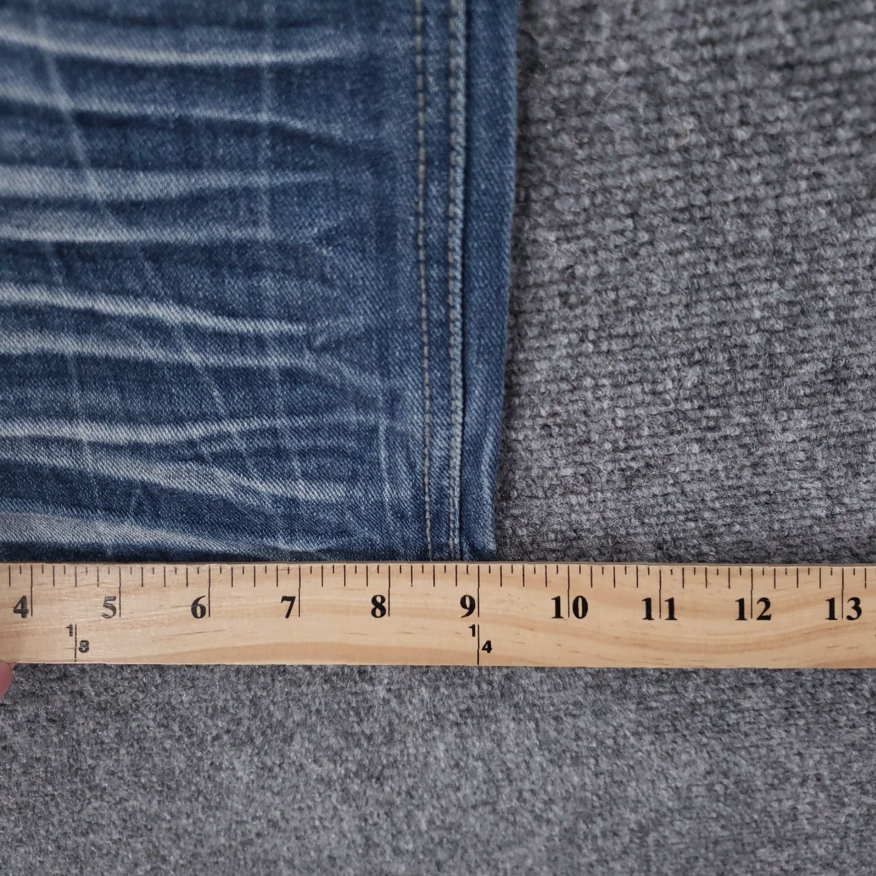 Vintage Monarchy Jeans Mens 40x31 Blue Premium Denim Whiskered Straight Leg Jeans Regular 5-Pocket Blue Monarchy Mens 40x31 Denim Straight Leg Vintage No Size US 40 / EU 56 - 4 Thumbnail