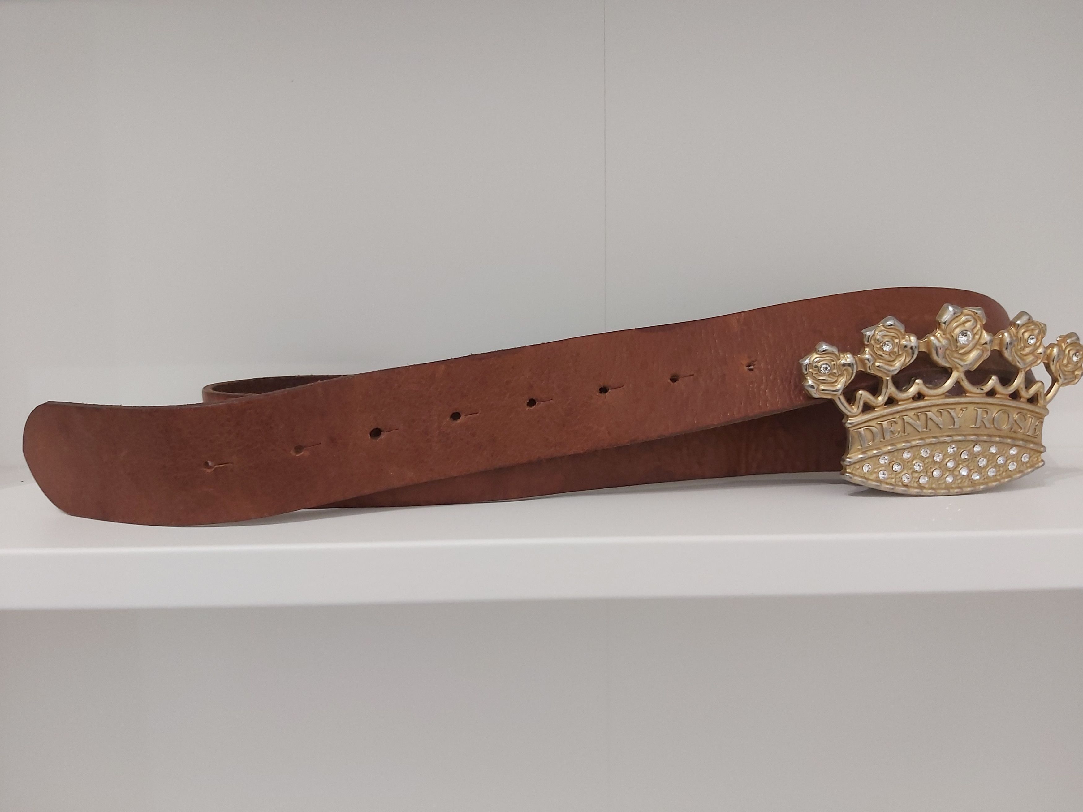 Other Y2K Denny Rose belt. Large crown crystals leather Italy Size ONE SIZE - 10 Thumbnail