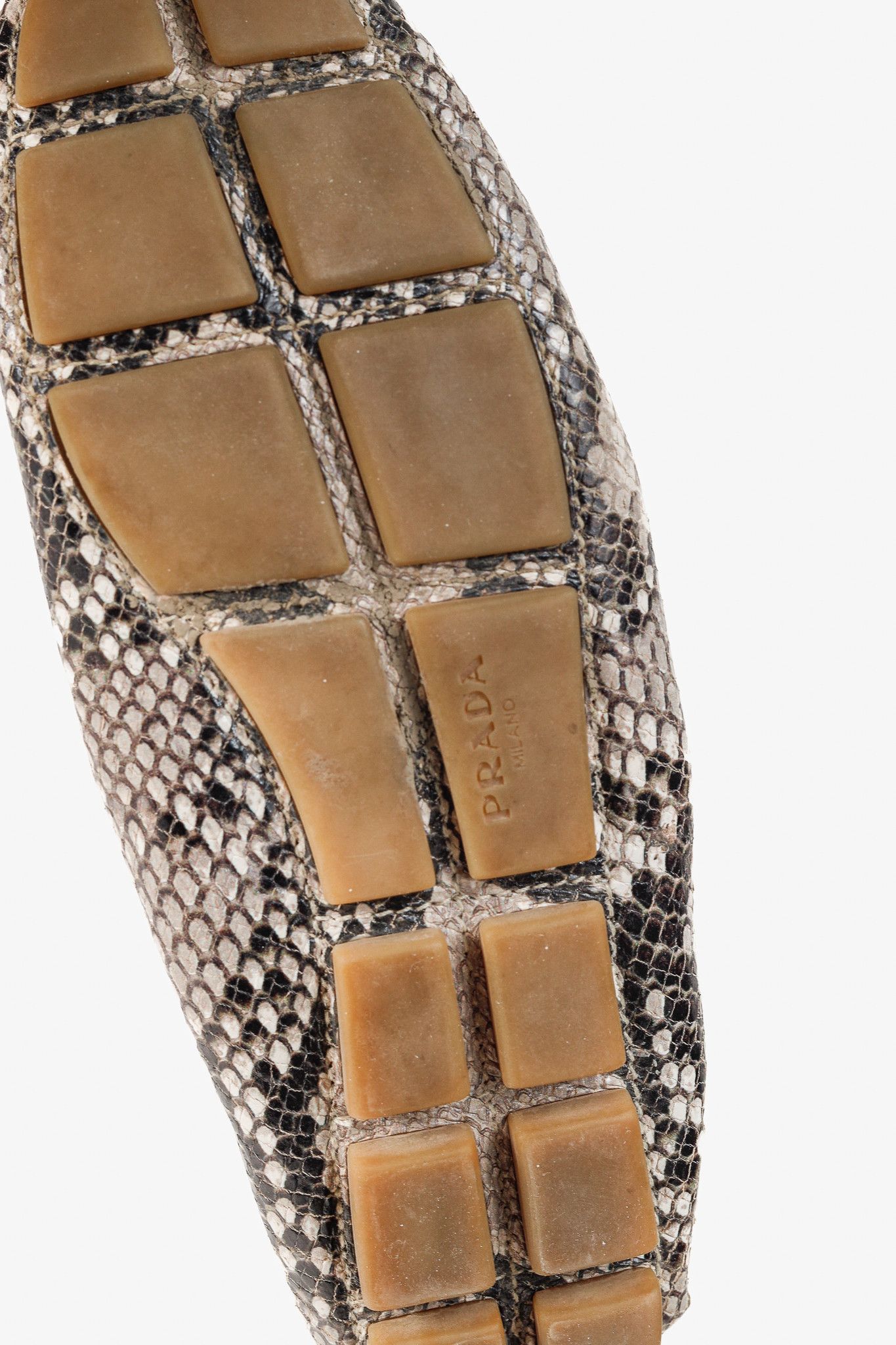 Prada Prada Reptile Embossed Driving-Style Leather Loafer Size US 9 / IT 39 - 6 Thumbnail