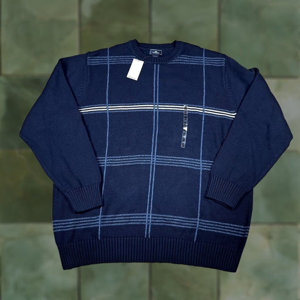 Dockers DOCKERS Sweater Crewneck Knit Pullover 2XL Navy Striped Men Blue Cotton Soft Vintage: No Size US XXL / EU 58 / 5 - 1 Thumbnail