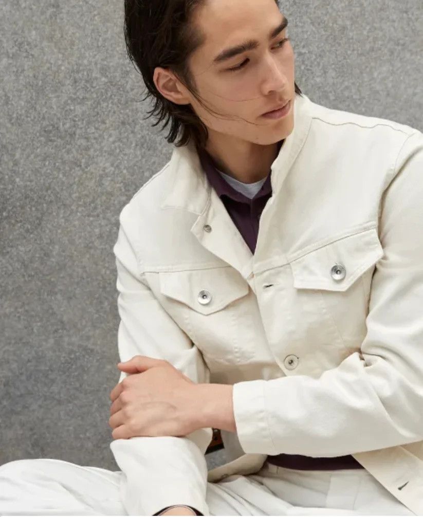 Brunello Cucinelli Jacket in Off White Size US M / EU 48-50 / 2 - 2 Thumbnail