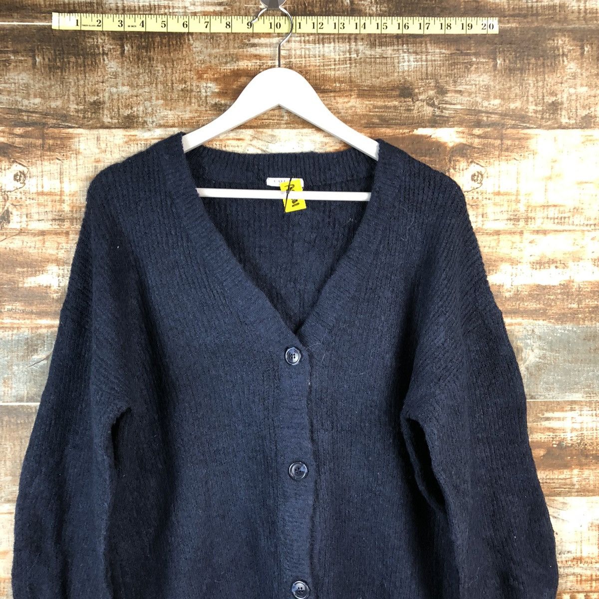 Japanese Brand Colza Dark Blue Cardigan Knitwear #A2201 Size US M / EU 48-50 / 2 - 2 Thumbnail