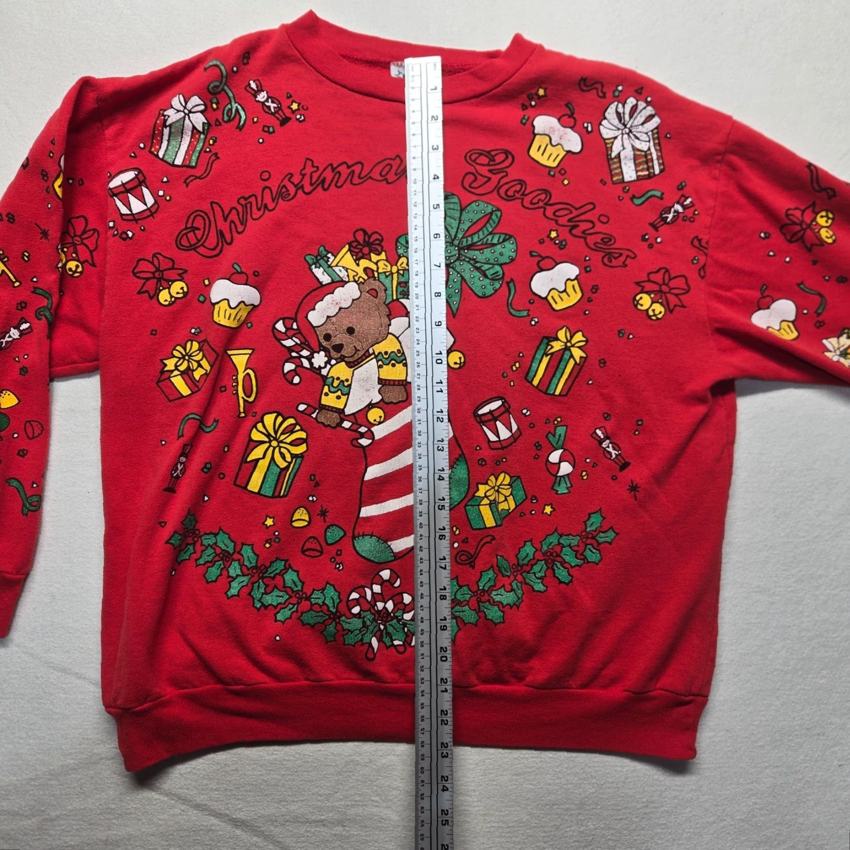 Vintage VINTAGE Holiday Time Sweater Shirt Women M Red Embroidered Santa Bear Christmas 90s Pullover Long Sleeve Adult Women Size M / US 6-8 / IT 42-44 - 7 Thumbnail