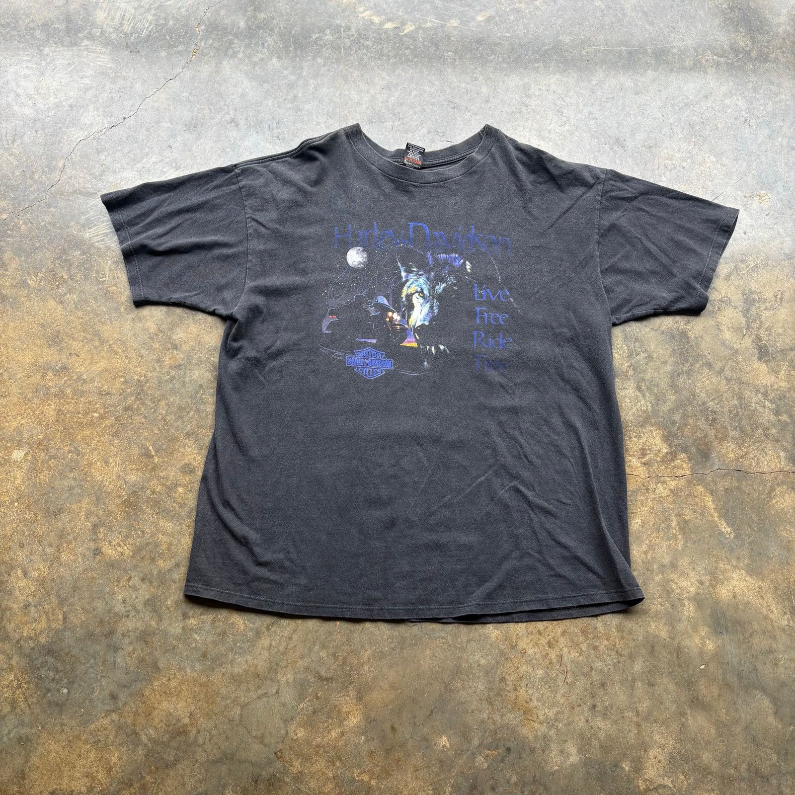 Harley Davidson Vintage Faded Harley Davidson Bumpus Black T-shirt Size US XXL / EU 58 / 5 - 1 Thumbnail