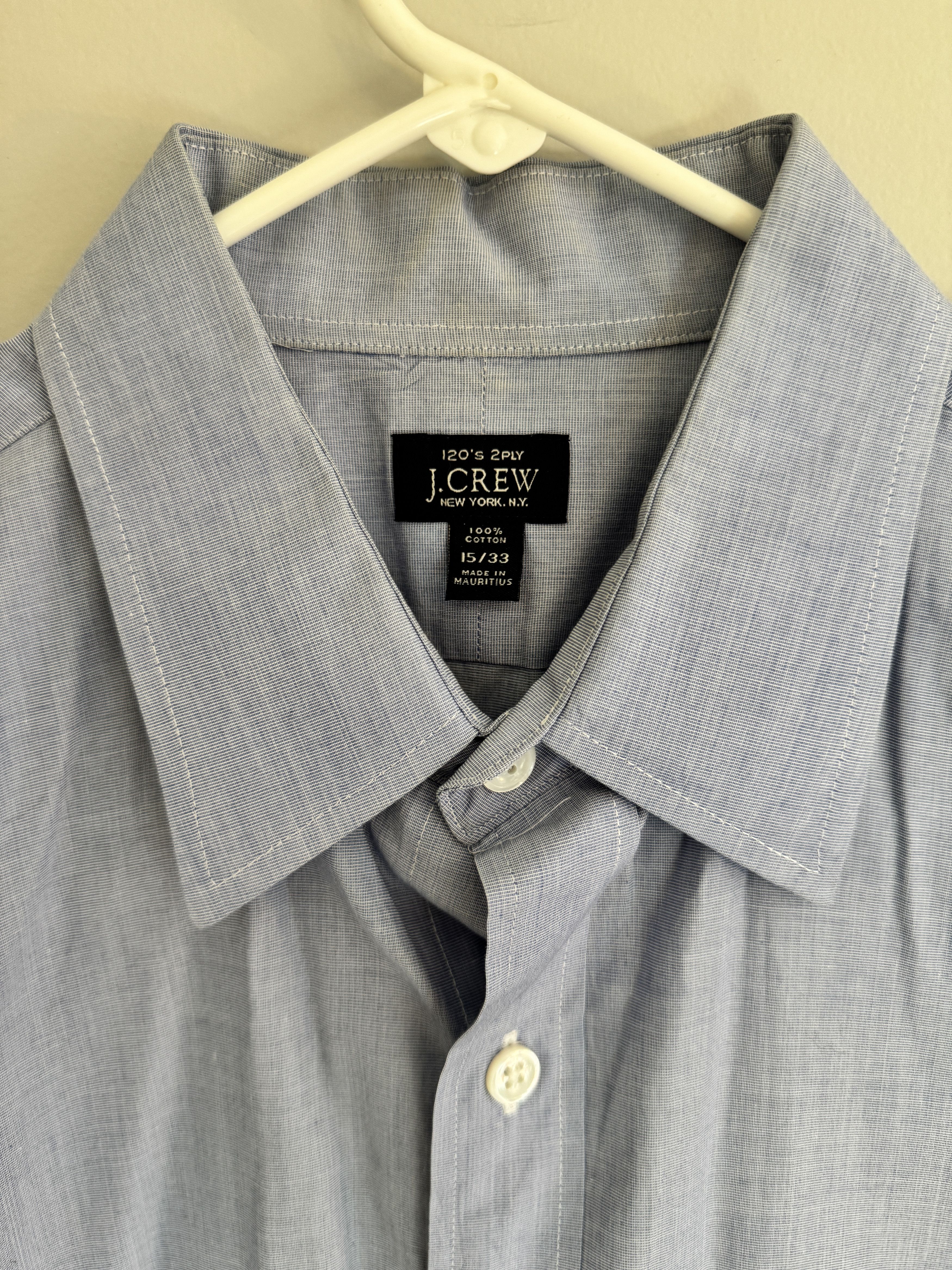 J.Crew End on End Shirting 15/33 Size US M / EU 48-50 / 2 - 2 Thumbnail