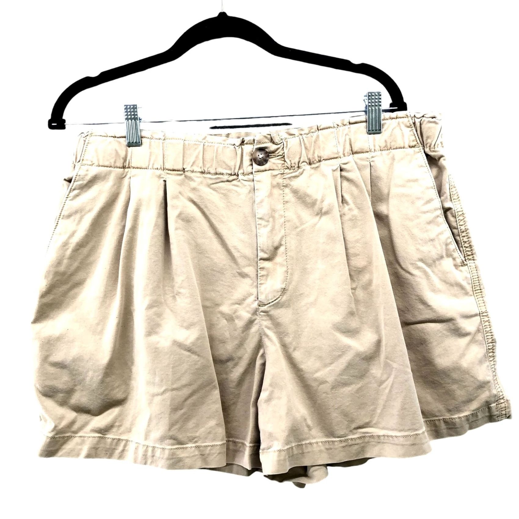 Loft Loft Chino Shorts Womens L Beige High Rise Relaxed Size 36" / US 14 / IT 50 - 2 Thumbnail