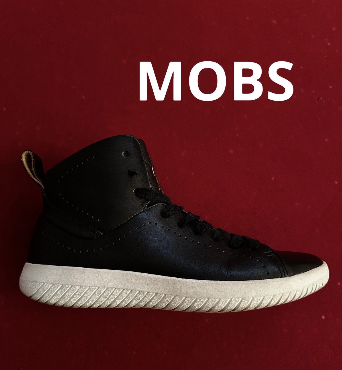 Other MOBS Black Leather Tread High-Top Sneakers SZ 8. Retail $330 Size US 8 / IT 38 - 1 Thumbnail