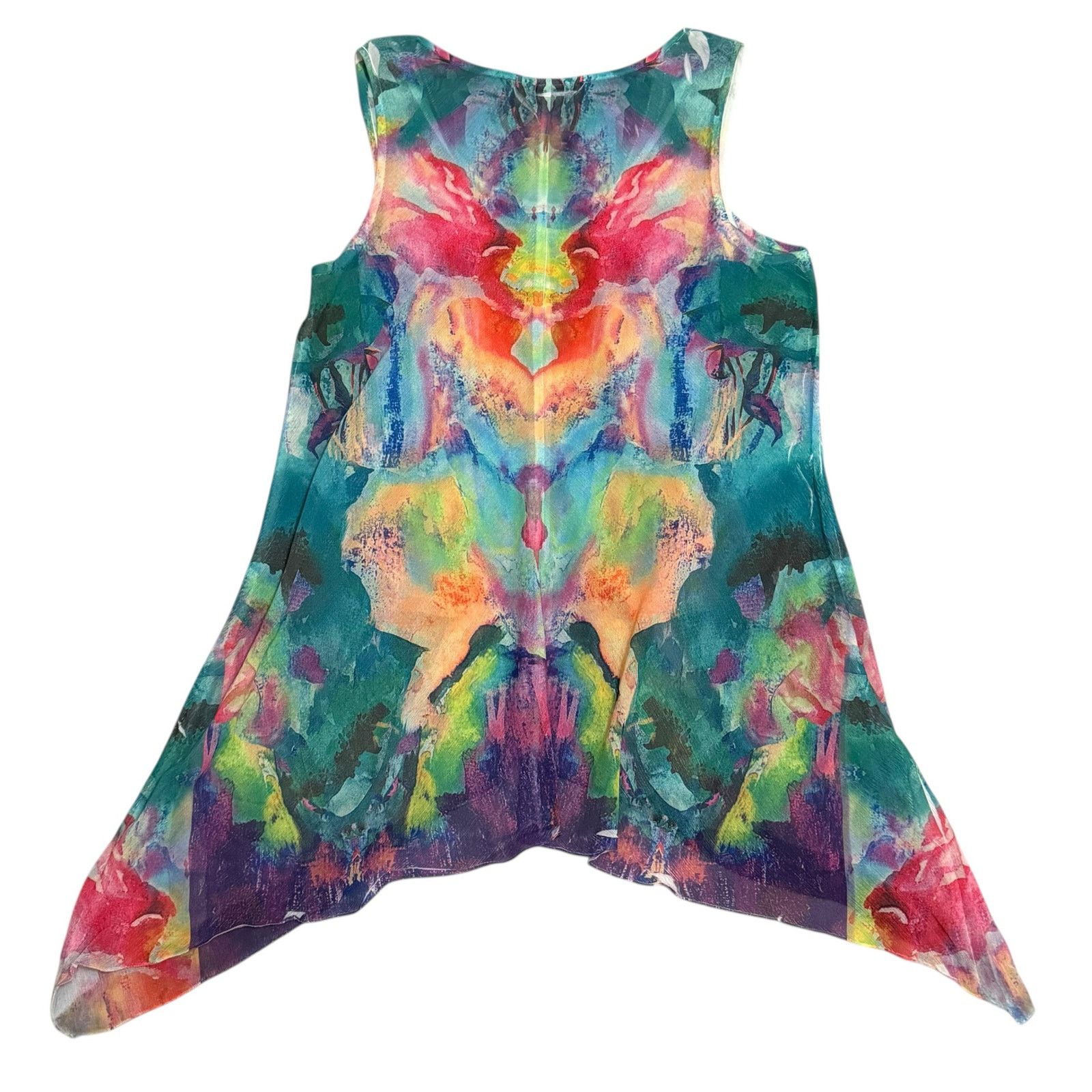 Other Soft Surroundings Waterflower Sheer Tank Top Sharkbite Hem Size M / US 6-8 / IT 42-44 - 8 Thumbnail