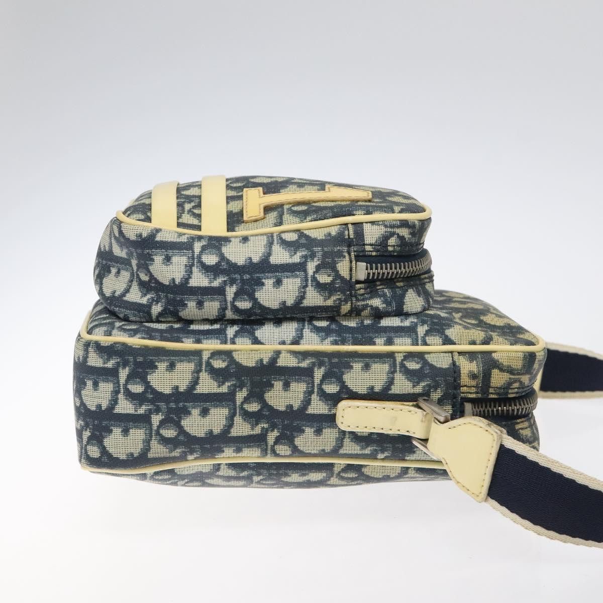 Dior DIOR Trotter Canvas Shoulder Bag Navy Gold Size ONE SIZE - 4 Thumbnail