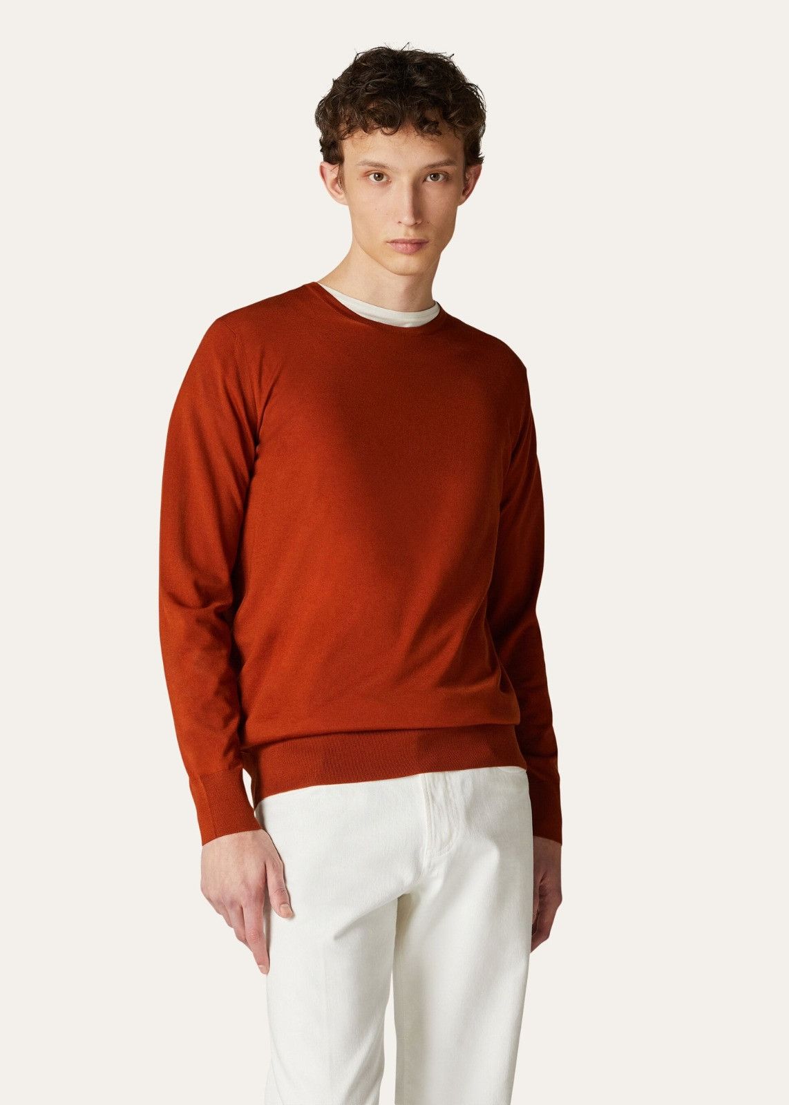Loro Piana o1srvl11e1224 Girocollo T-Shirt in Orange Size US S / EU 44-46 / 1 - 5 Thumbnail
