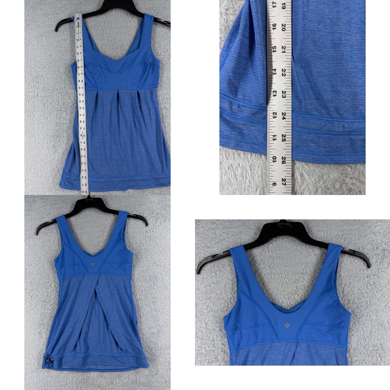 Lululemon Lululemon Shirt Women 4 Blue Tank Sleeveless Racerback Drawstring Built-In Bra Athletic Colorful Outdoor Sports 90s Size S / US 4 / IT 40 - 8 Thumbnail