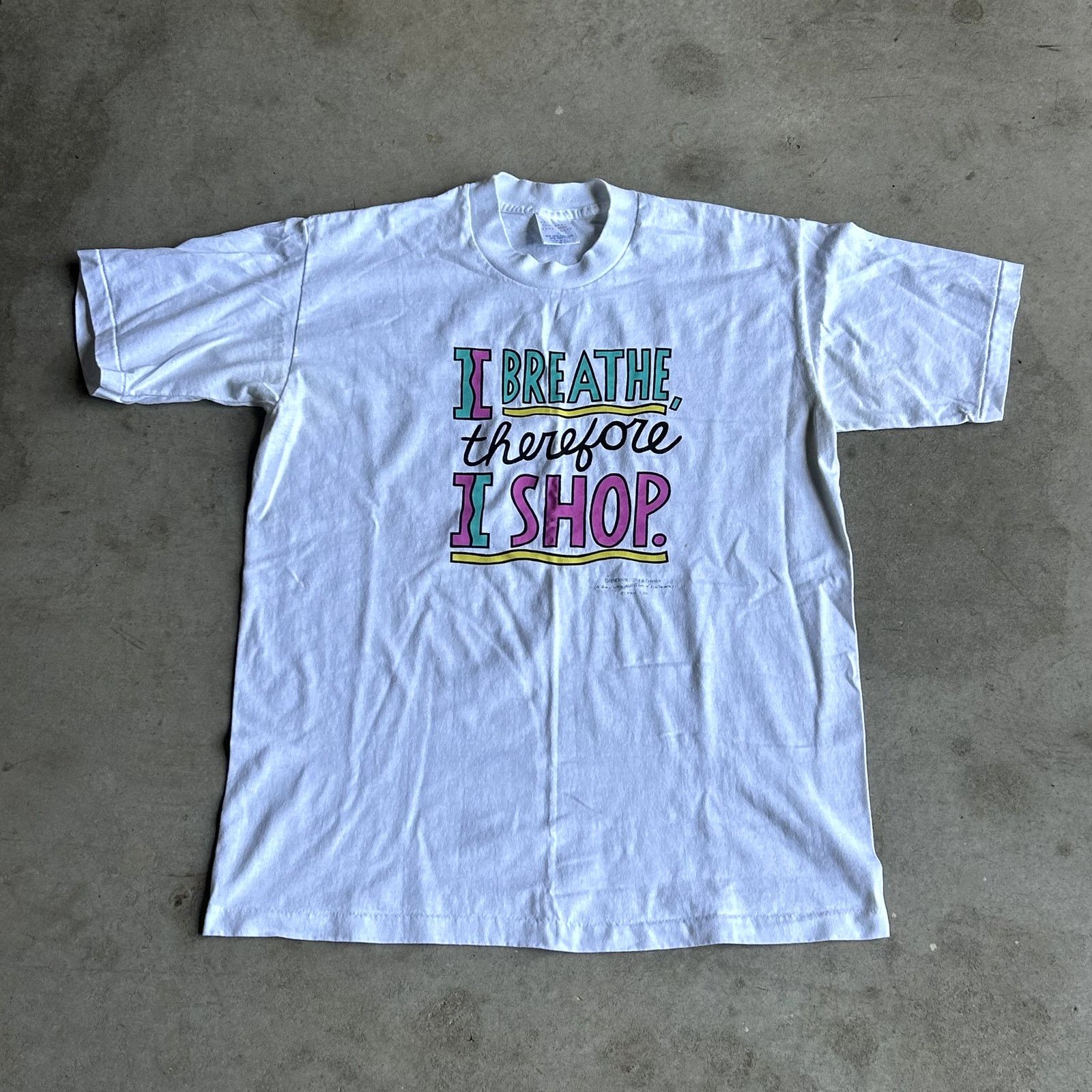 Vintage Vintage 90s Shopping T-Shirt Large Size US L / EU 52-54 / 3 - 1 Thumbnail