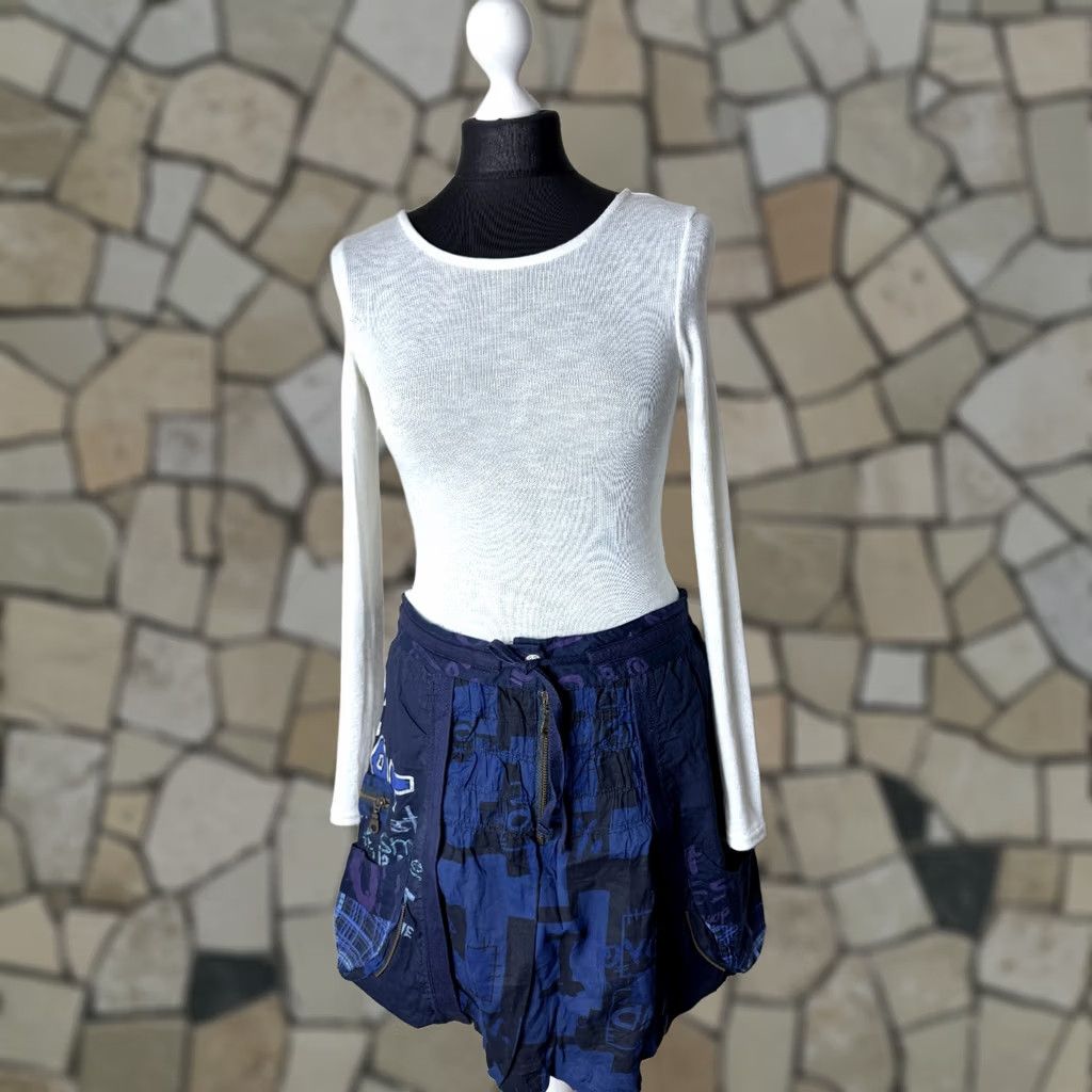 Desigual Desigual Skirt Womens Size 40 Blue Short - 11F2767 Size 27" / US 4 / IT 40 - 1 Thumbnail