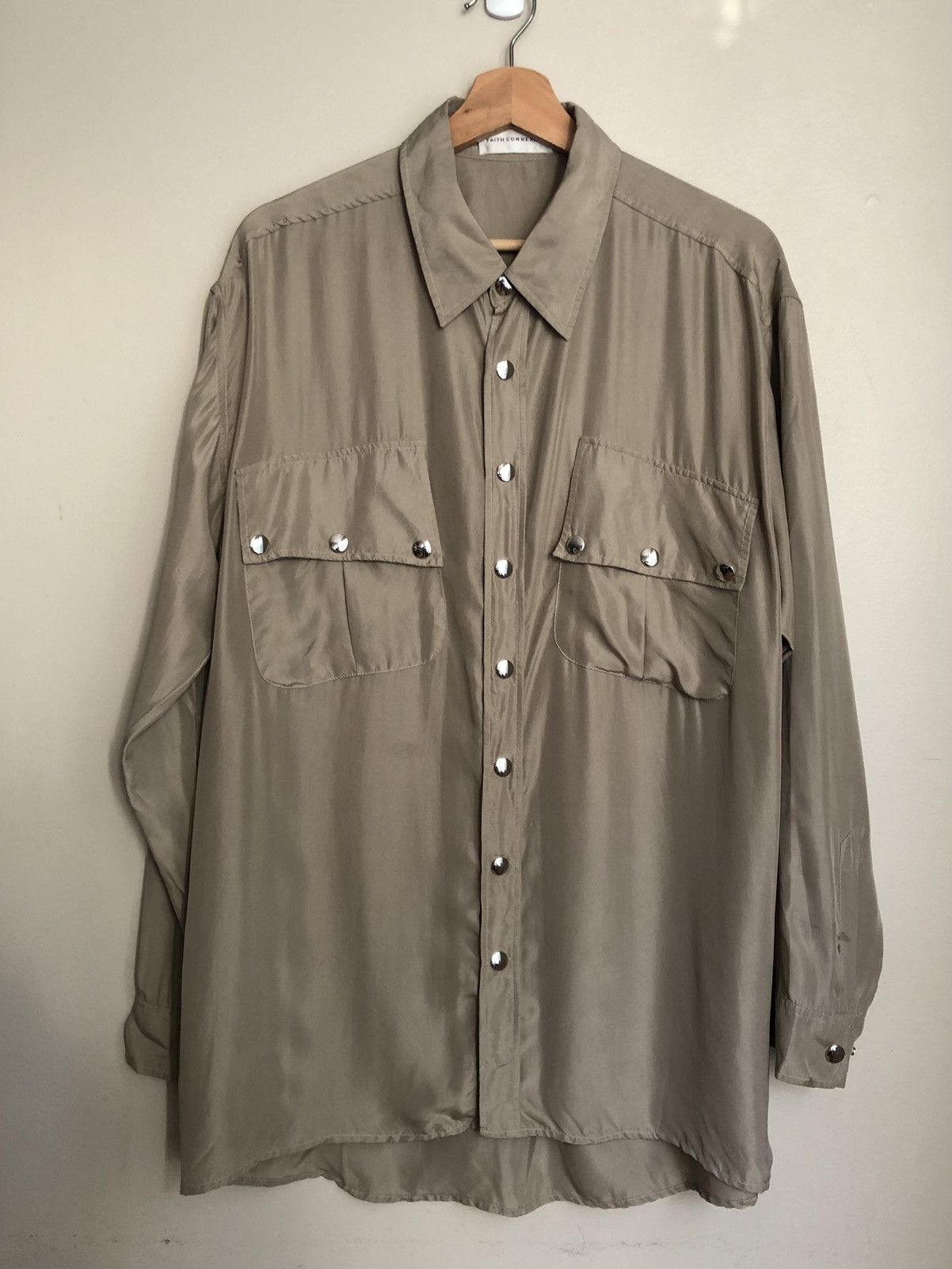 Faith Connexion Faith Connexion Silk Military Snap Button Shirt Size US S / EU 44-46 / 1 - 2 Thumbnail